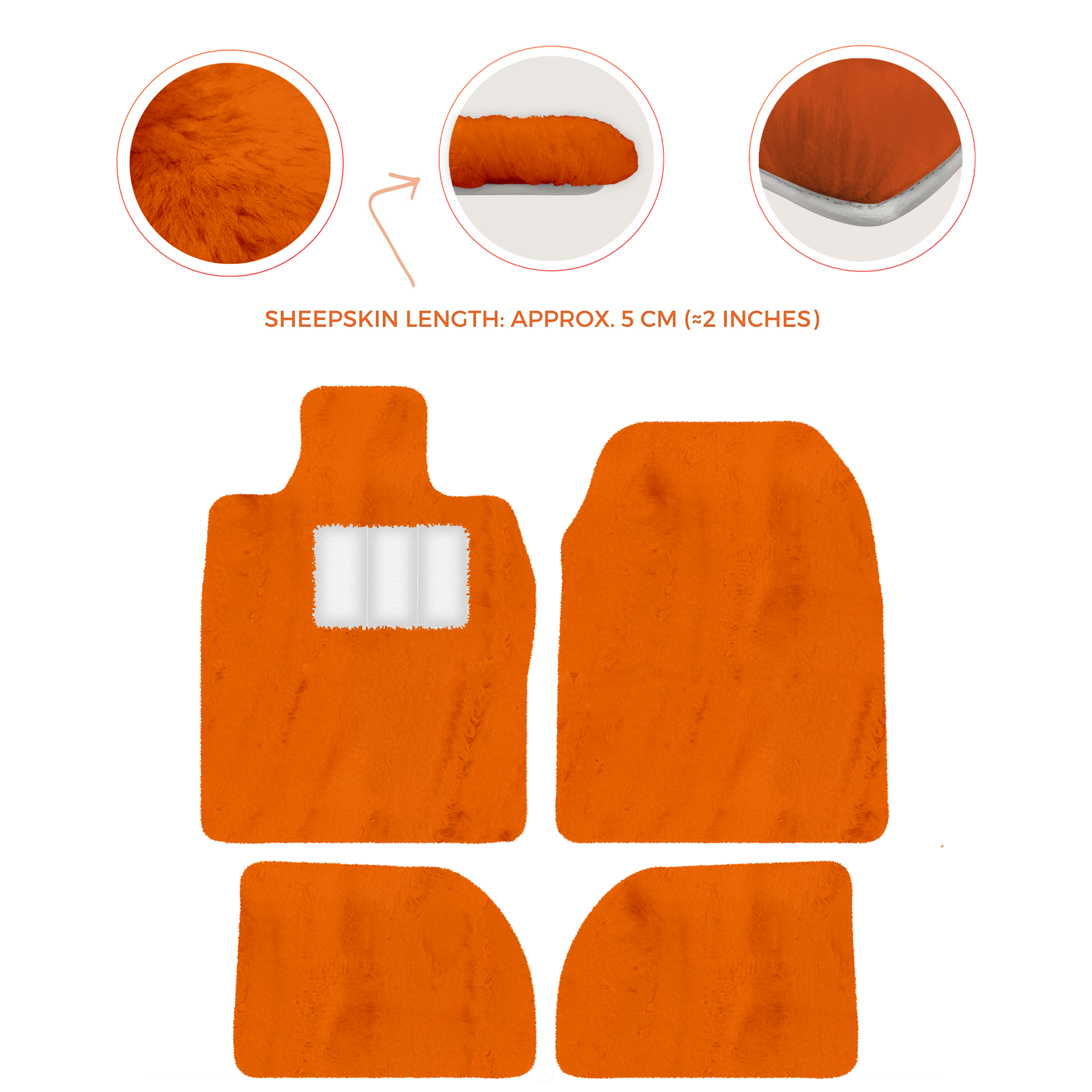 Premium Sheepskin Floor Mats for Porsche 924 (1976-1988)