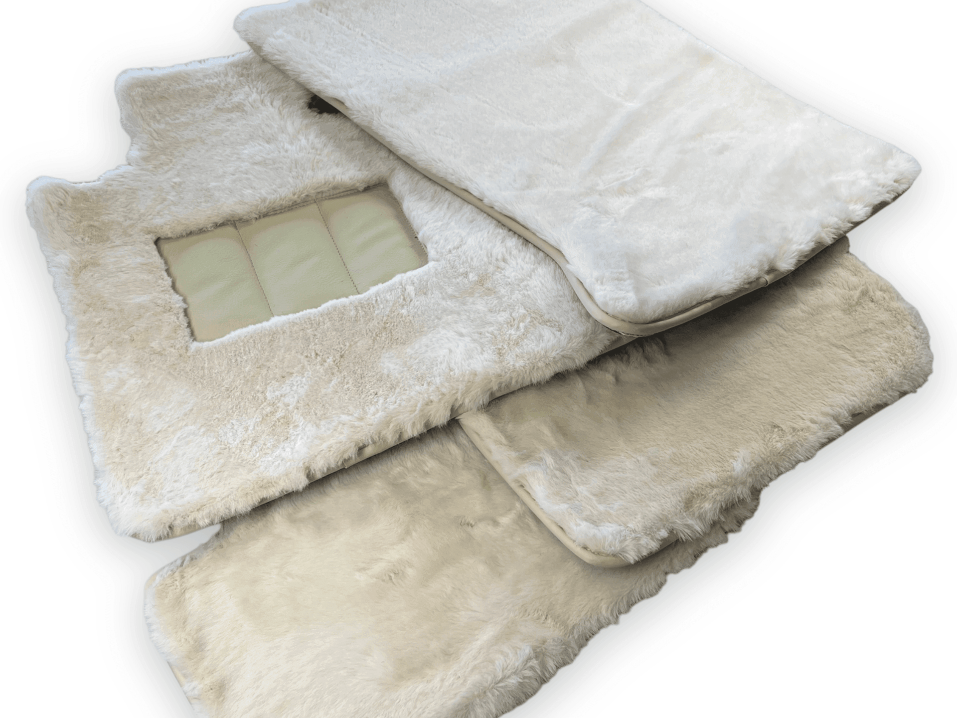 White Sheepskin Mats for Rolls Royce Spectre (2023-2024)