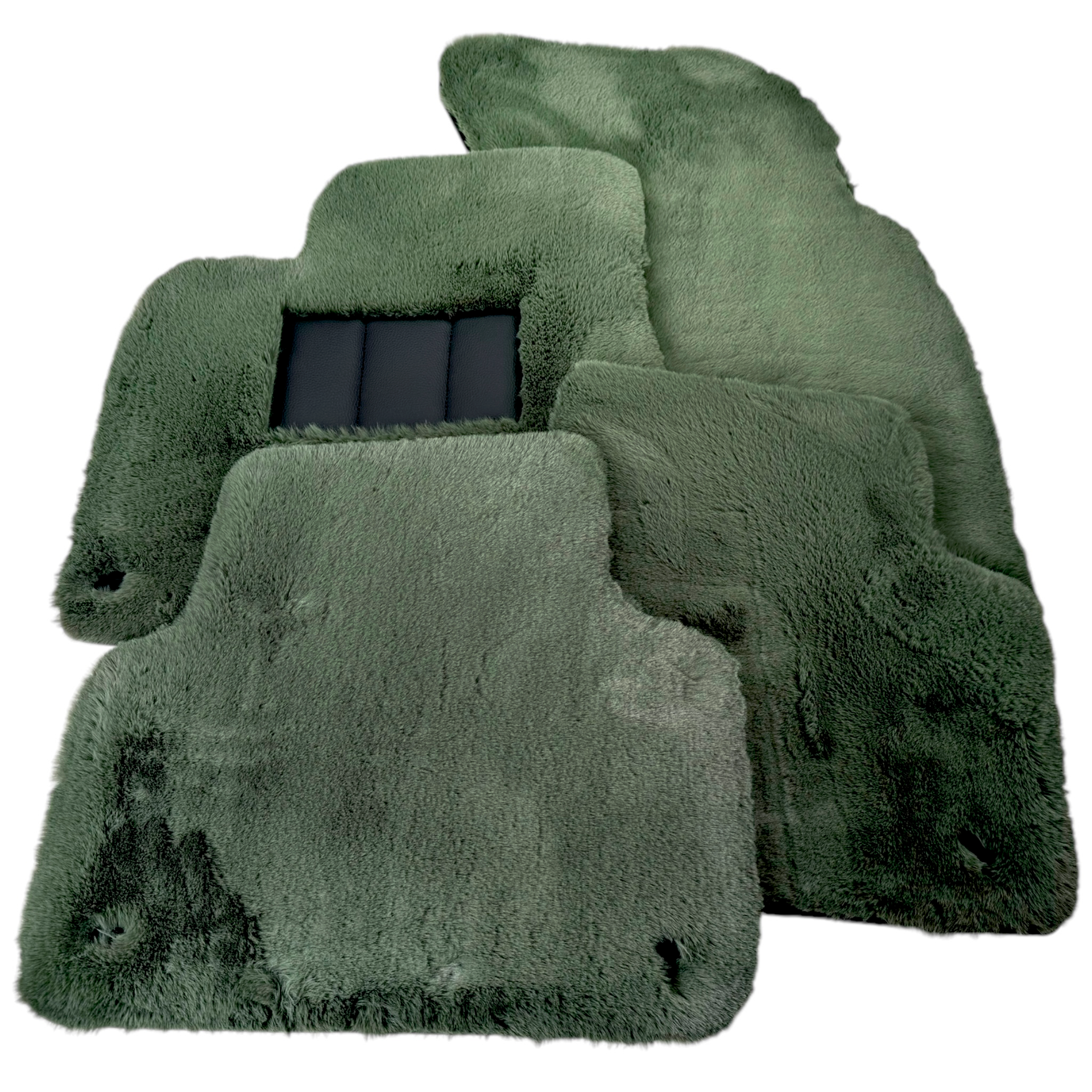 Genuine Light Green Sheepskin Floor Mats Bentley Arnage Green Label (1998-2009)