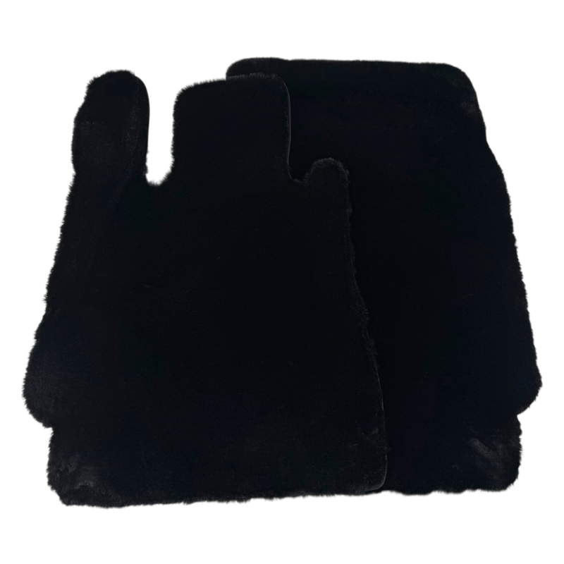 Black Sheepskin Floor Mats for Mercedes Benz Maybach 57S (2003-2013)