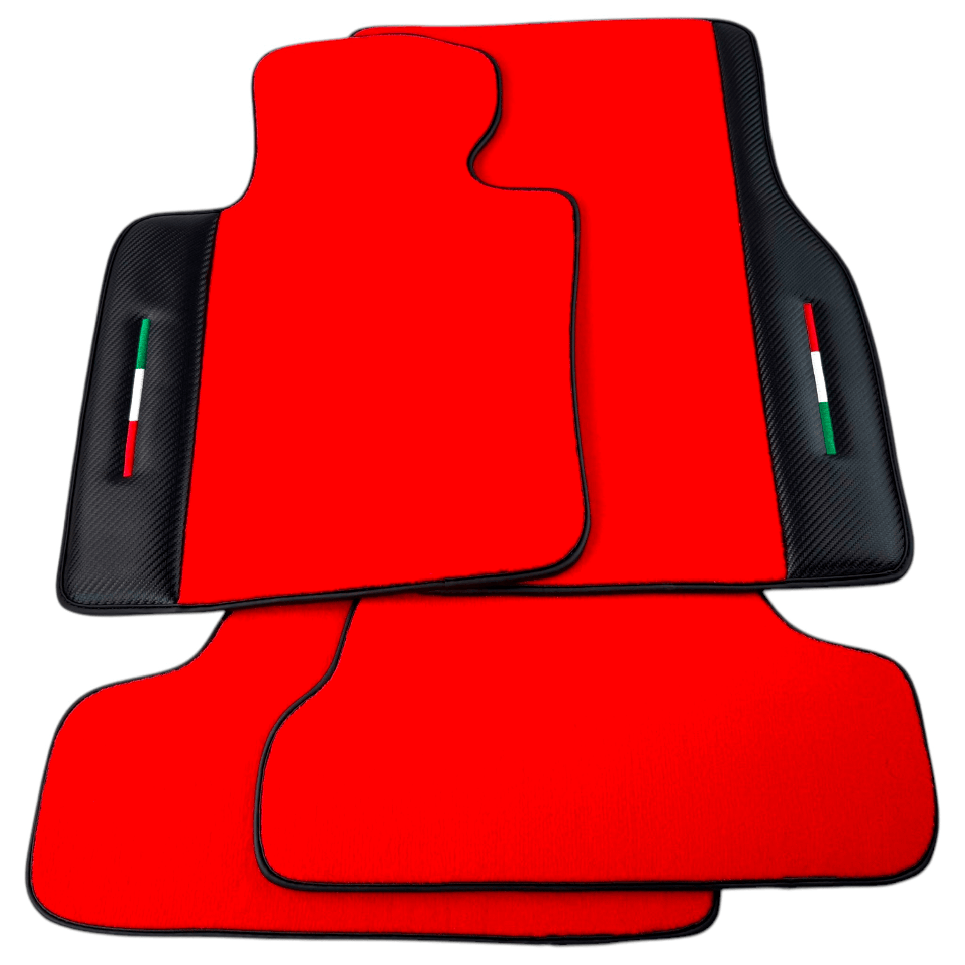 Red Floor Mats for Mini Cooper / One R53 (2001-2007) Cooper S with Carbon Fiber | IT Edition