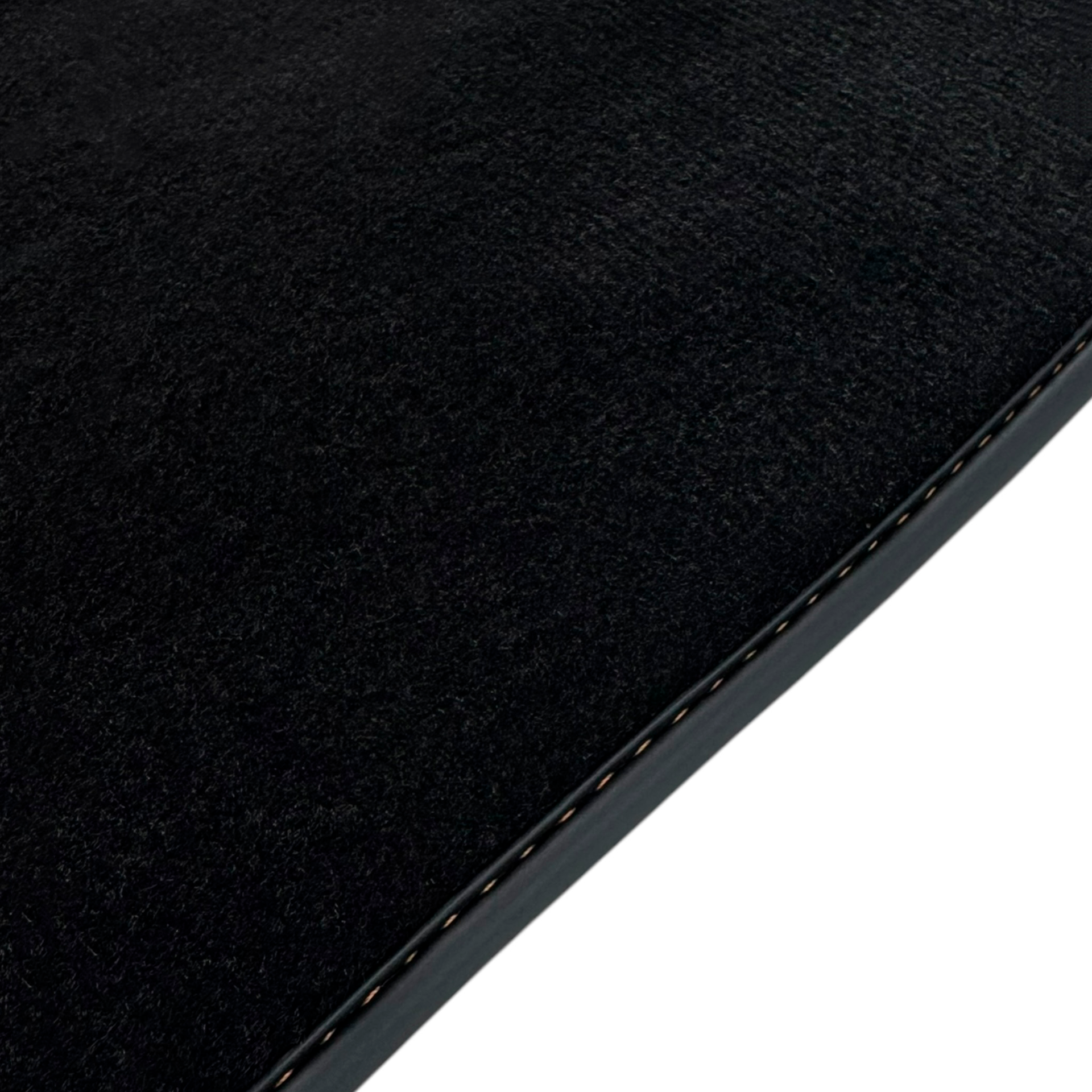 Black Floor Mats For McLaren Spider with Orange Alcantara Leather