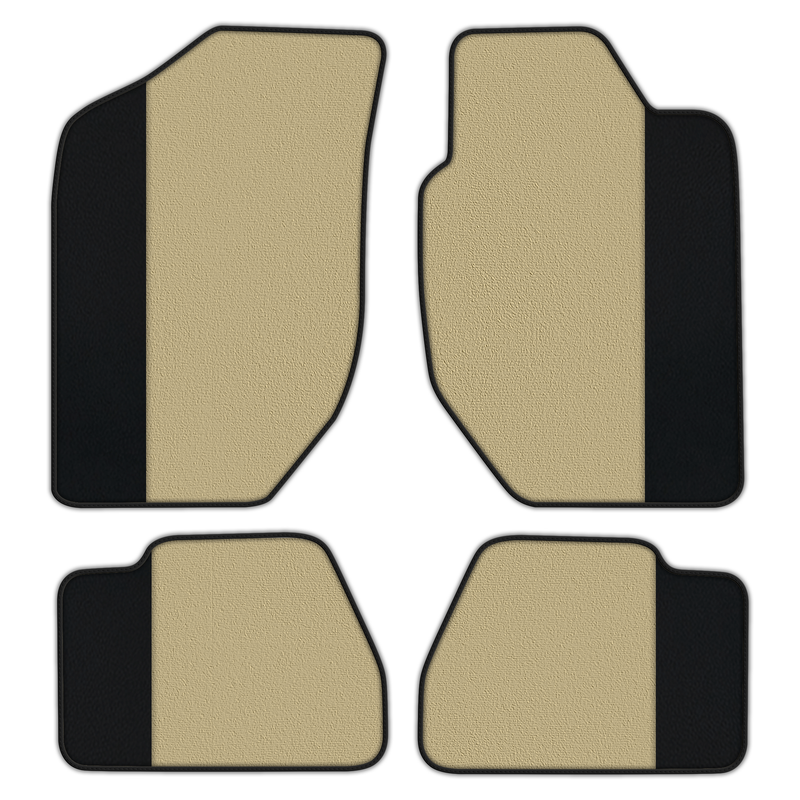 Anpassbare Fußmatten aus Teppich mit Leder für Land Rover Freelander (1997–2003) Automatik/Schaltgetriebe