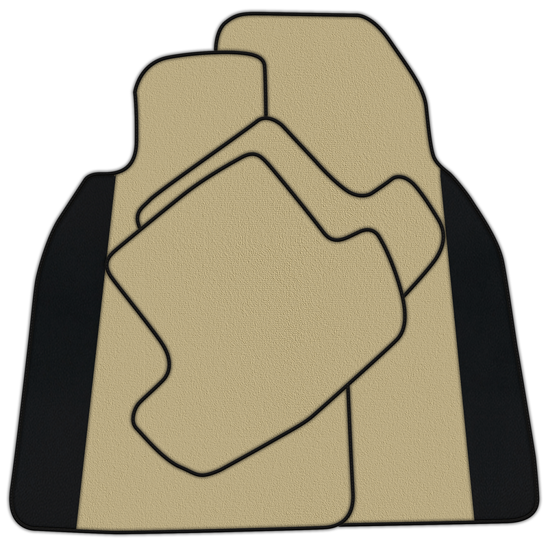 Individualisierbare Fußmatten aus Teppich mit Leder für Porsche Cayenne (2018-2023)