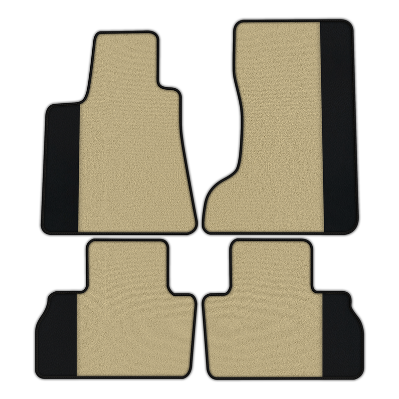 Anpassbare Fußmatten aus Teppich mit Leder für Maserati Levante (2017-2023)