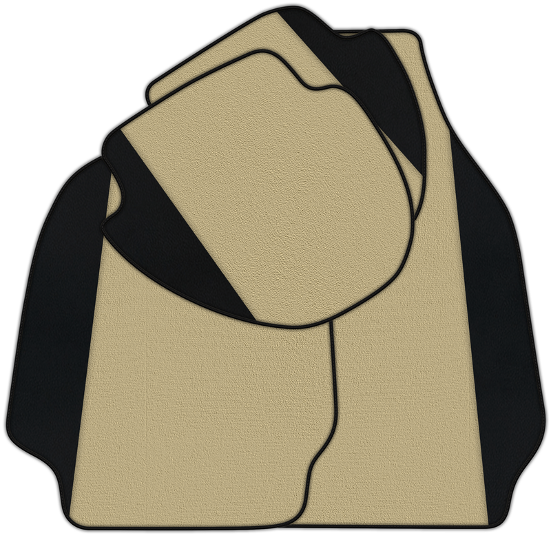Individualisierbare Fußmatten aus Teppich mit Leder für Porsche 911 (1963-1989)