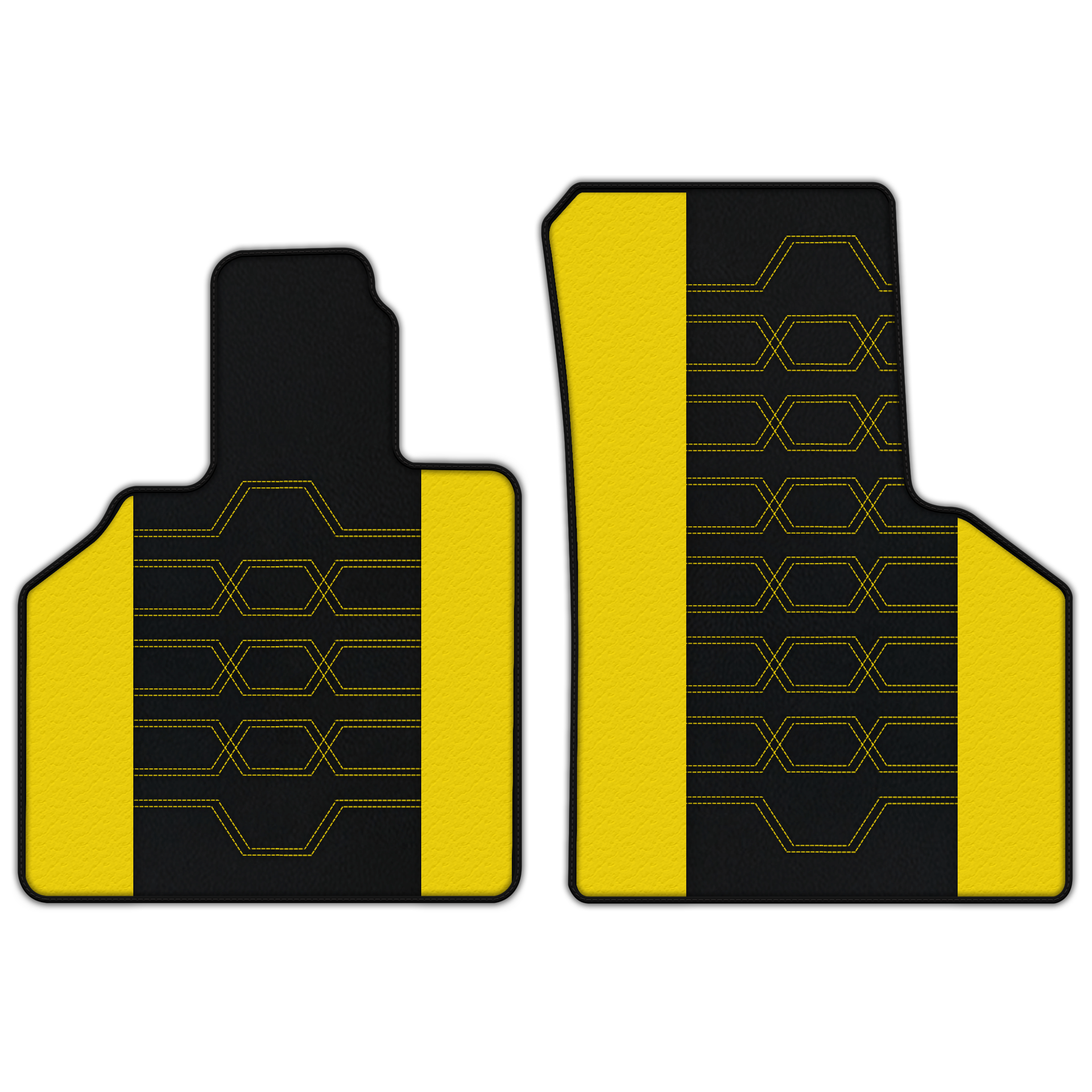 Customizable Leather Floor Mats with Symmetrical Hex Pattern for Lamborghini Gallardo (2004-2014) - AutoWin