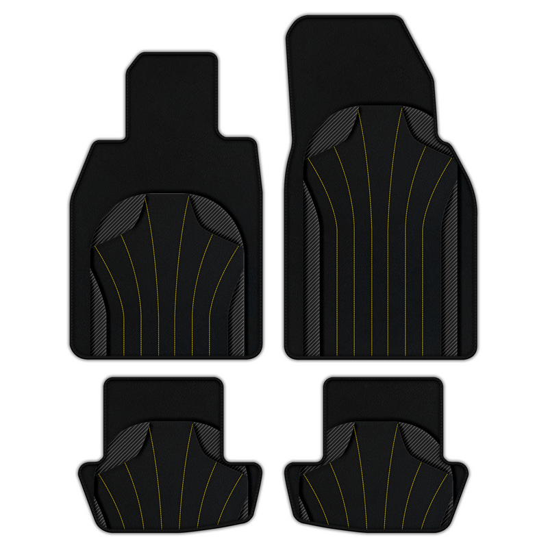 Customizable Leather Floor Mats with AW38 Pattern for Porsche 911 - 992 (2019-2026)