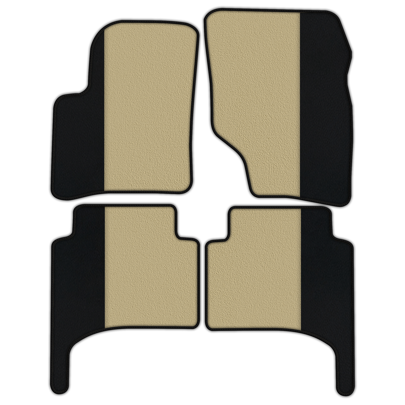 Individualisierbare Fußmatten aus Teppich mit Leder für Porsche Cayenne (2003-2010)