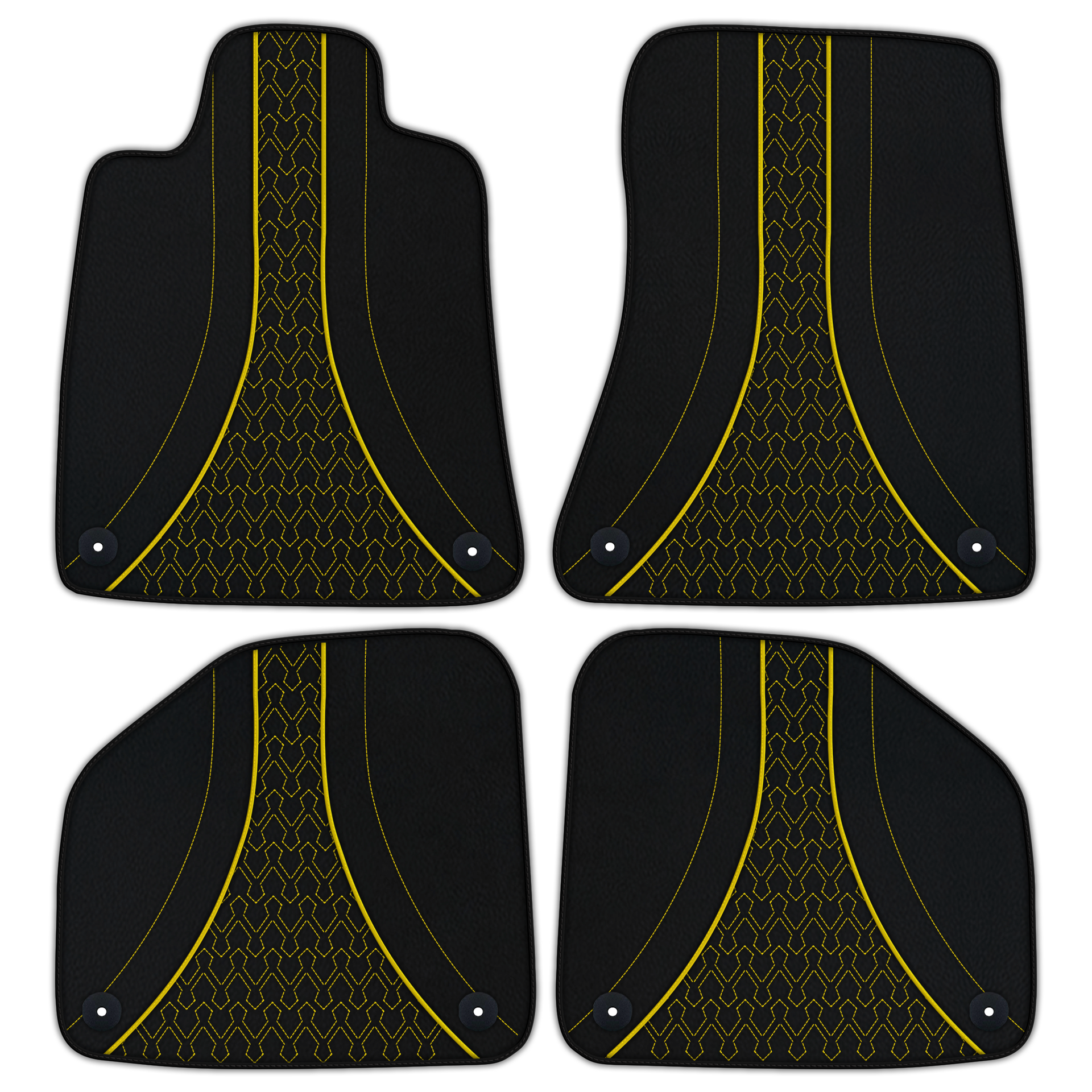 Customizable Leather Floor Mats with AW02 Pattern for Aston Martin DBX (2020–2023) - AutoWin