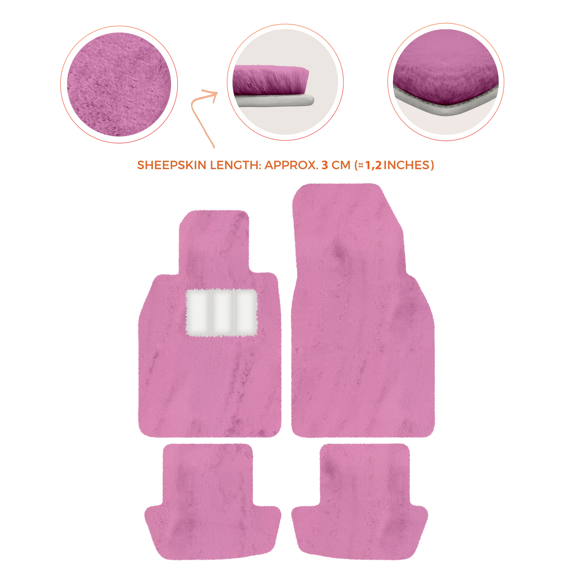 Premium Sheepskin Floor Mats for Porsche 911 991 (2012-2019)