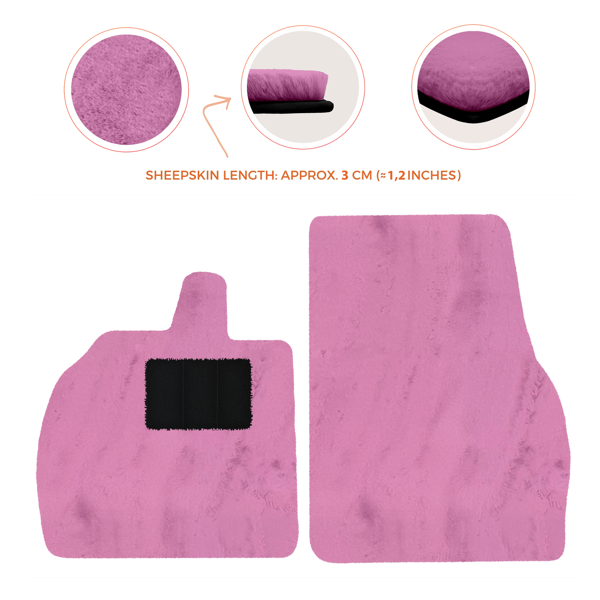 Luxury Sheepskin Floor Mats for Lamborghini Revuelto 2024-2025