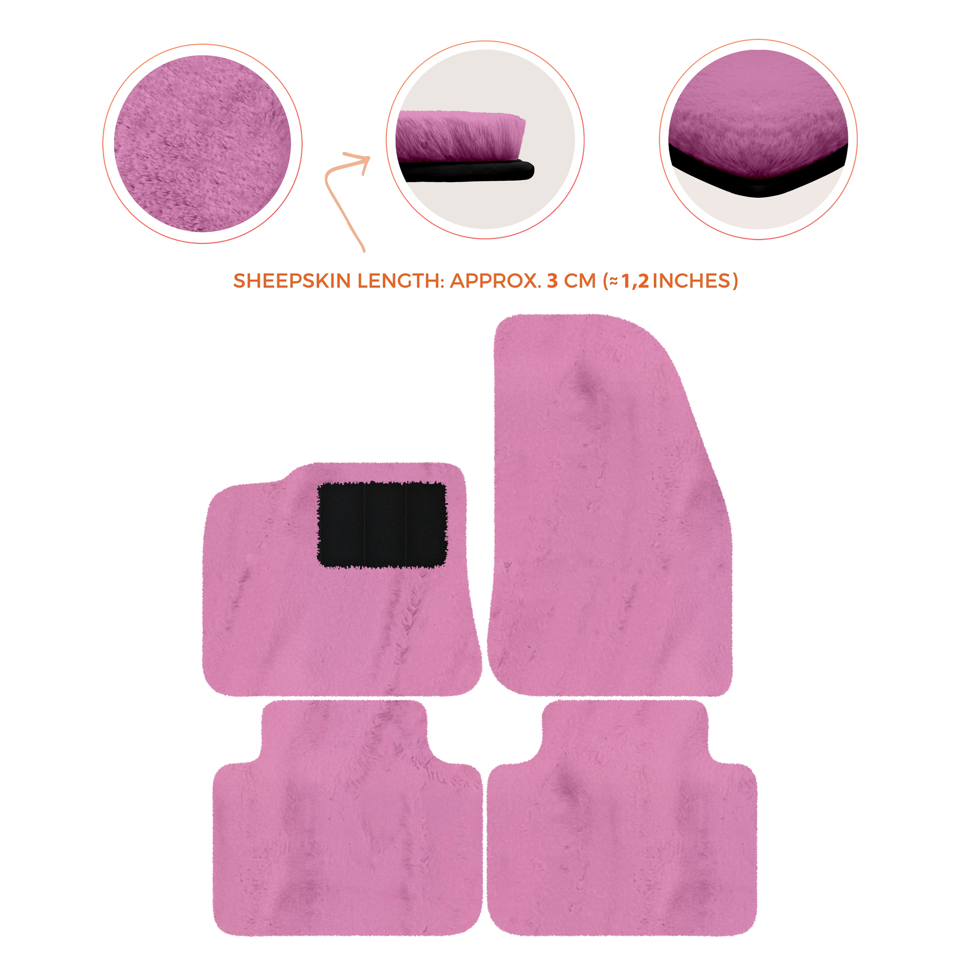 Premium Sheepskin Floor Mats for Porsche 987 Boxster (2005-2012)