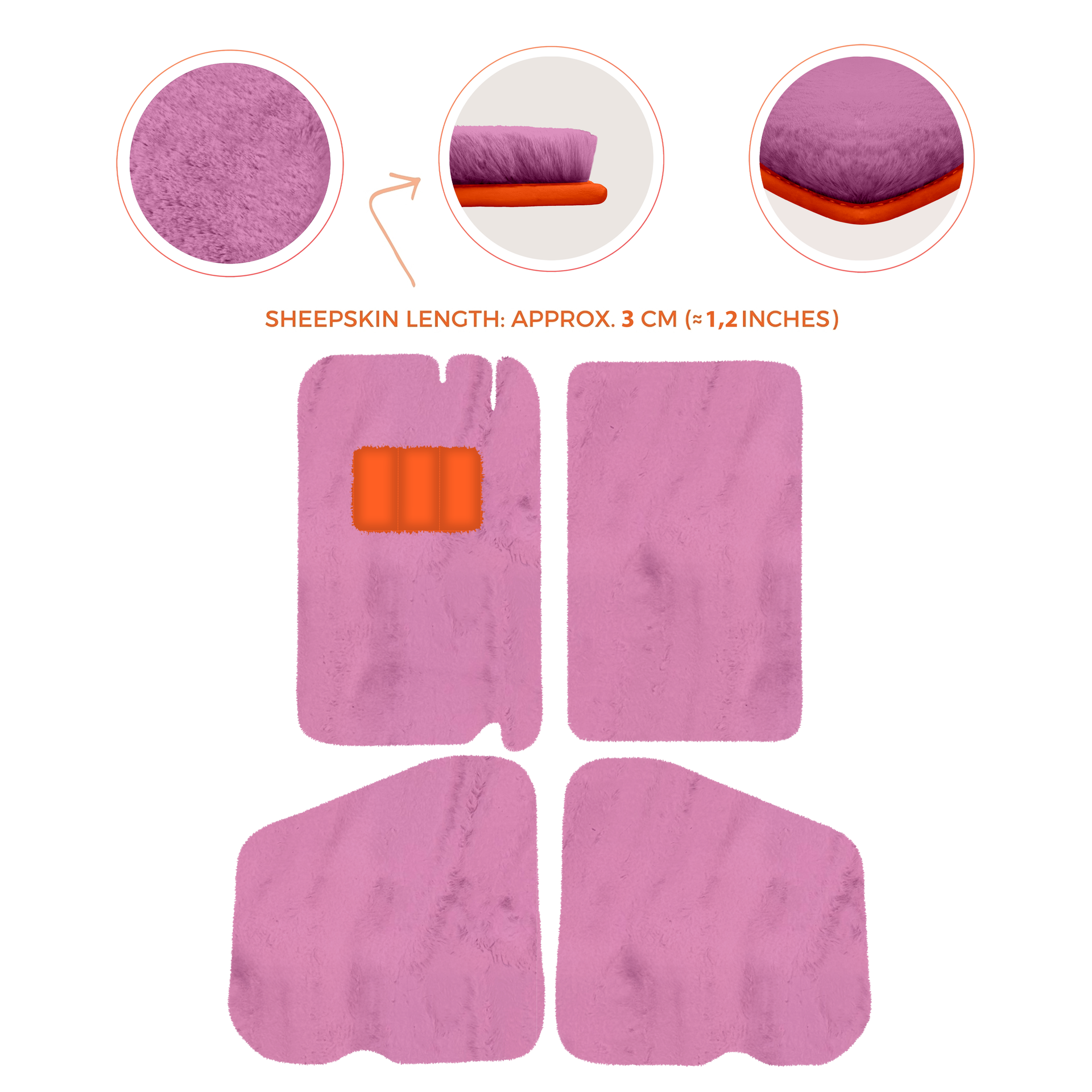 Premium Sheepskin Floor Mats for Rolls-Royce Shadow (1965-1977)