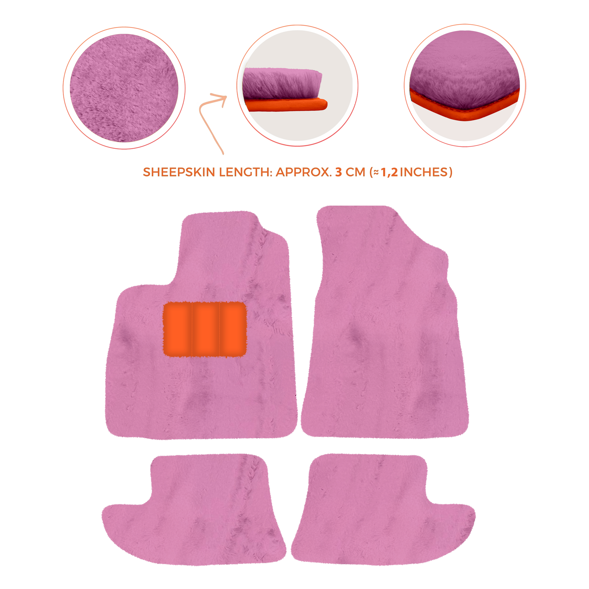 Premium Sheepskin Floor Mats for Bentley Continental GT (2003-2011)