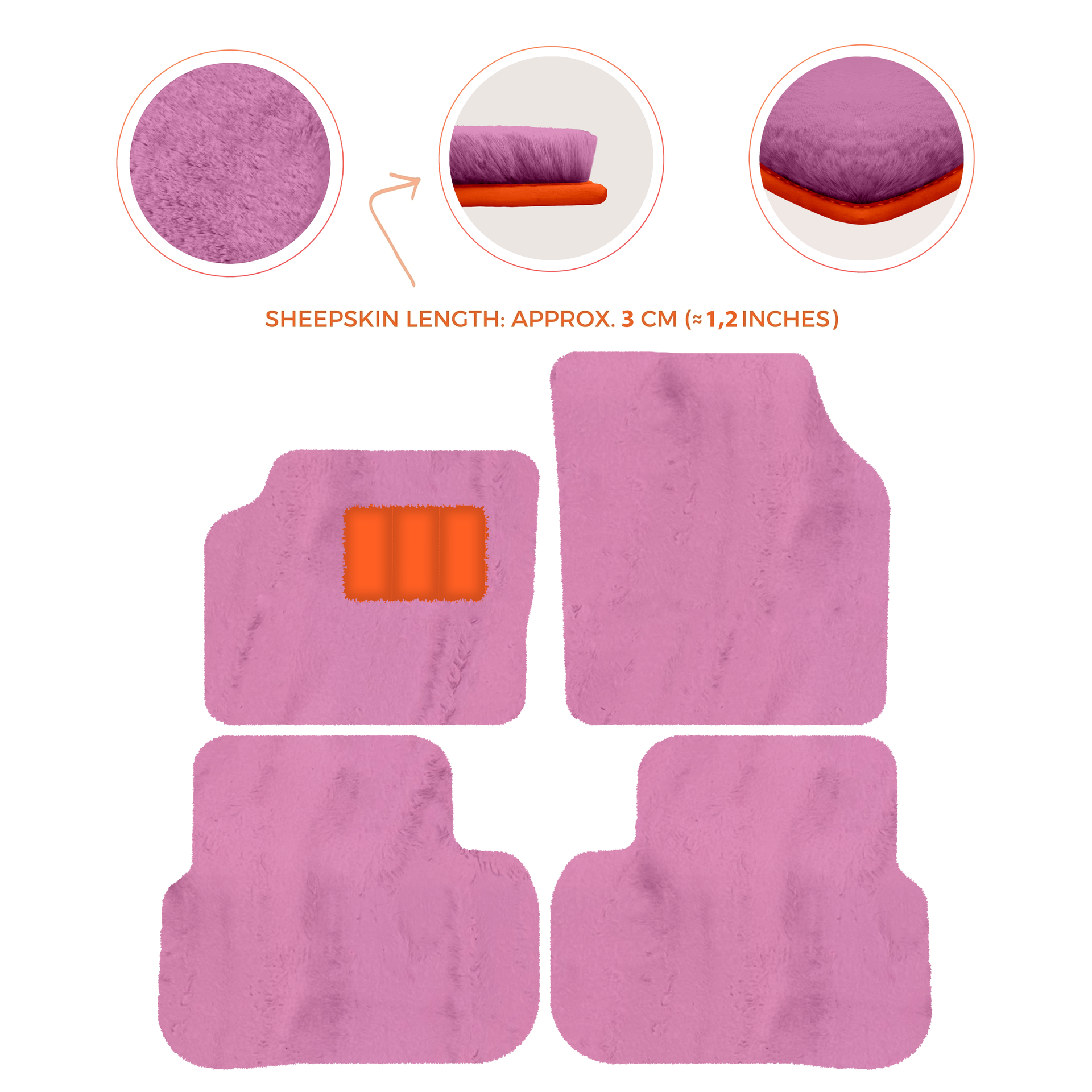 Luxury Sheepskin Floor Mats for Aston Martin V8 Coupe (1996-2000)