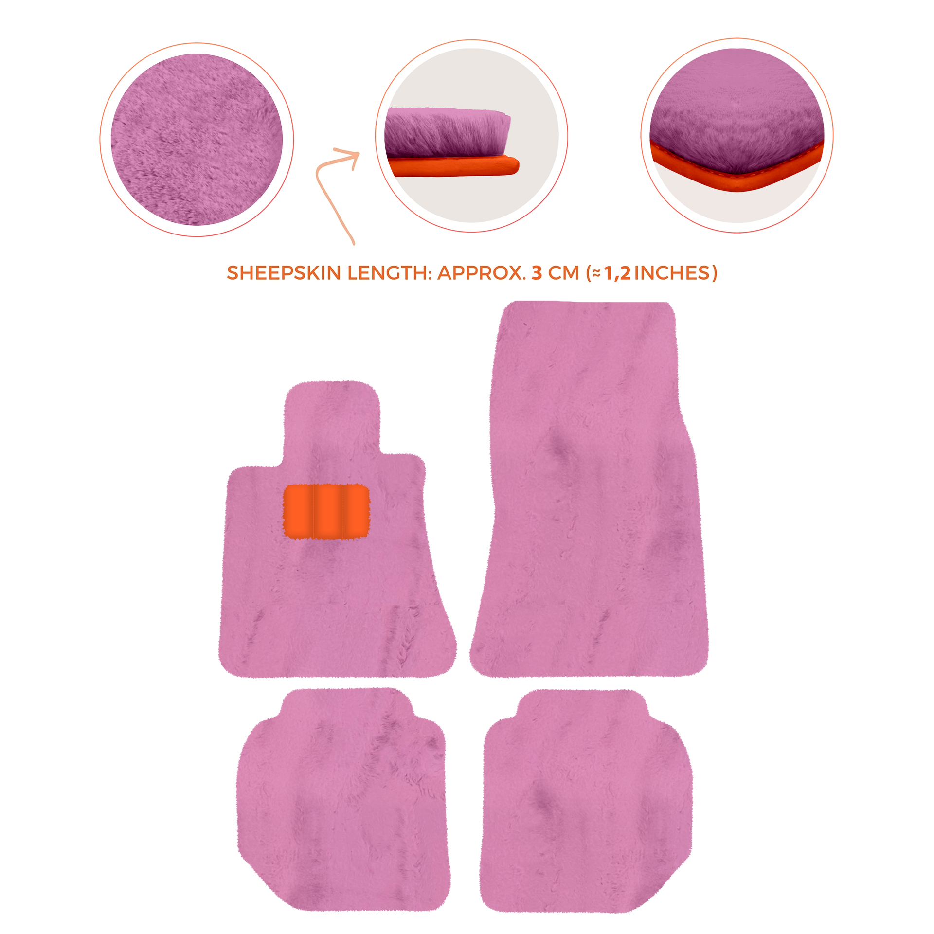 Premium Sheepskin Floor Mats for Bentley Continental GTC (2011-2018)