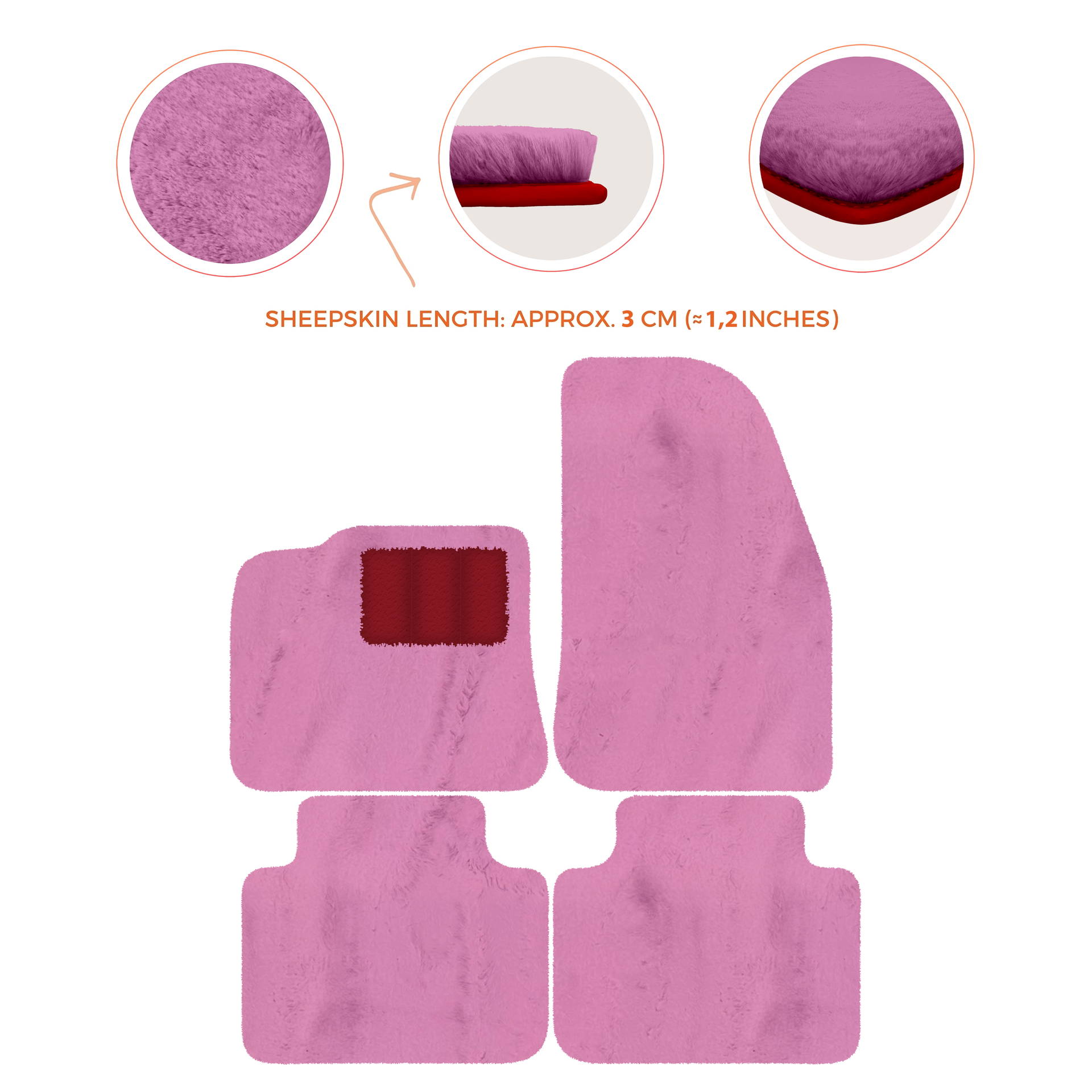 Premium Sheepskin Floor Mats for Porsche 987 Boxster (2005-2012)