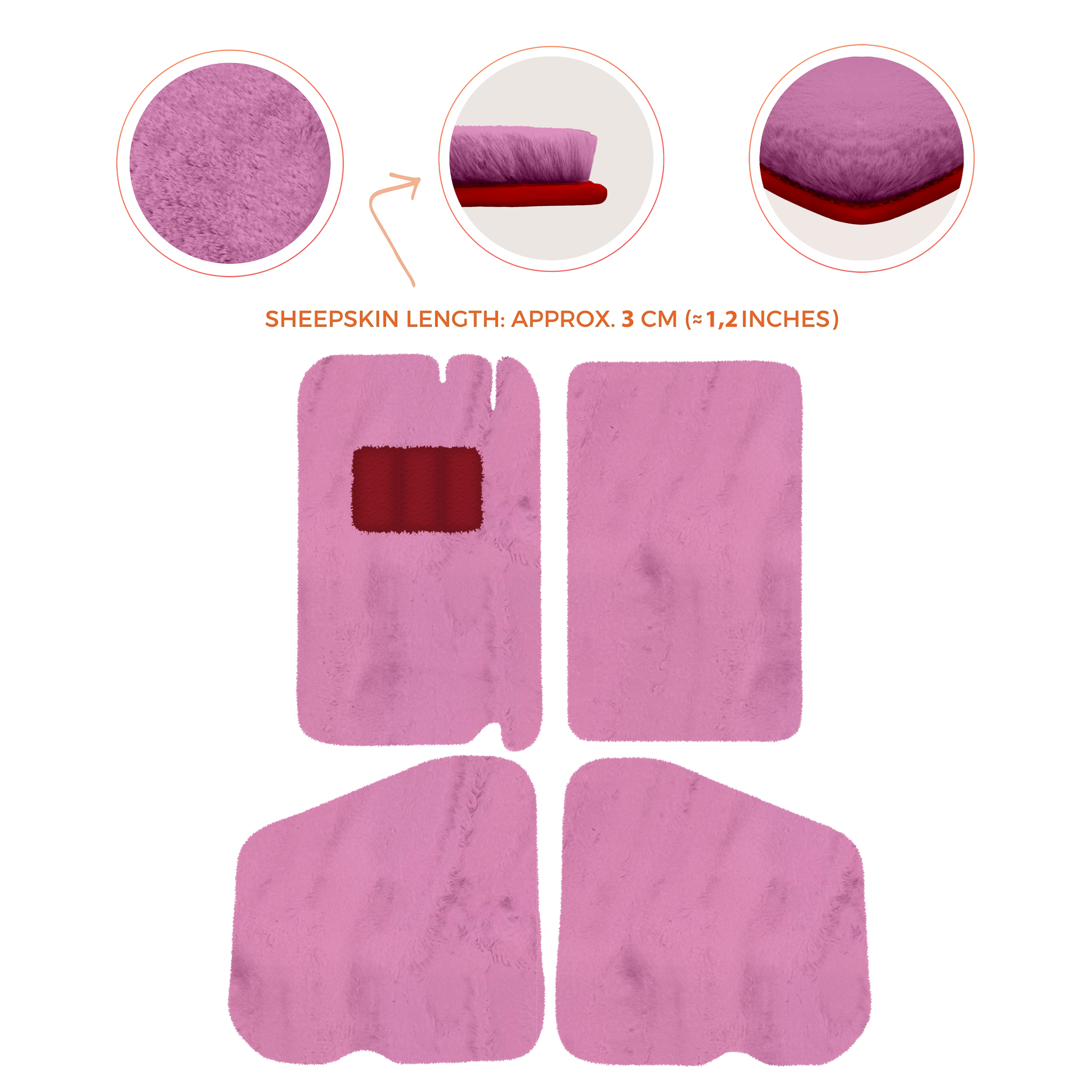 Premium Sheepskin Floor Mats for Rolls-Royce Shadow (1965-1977)