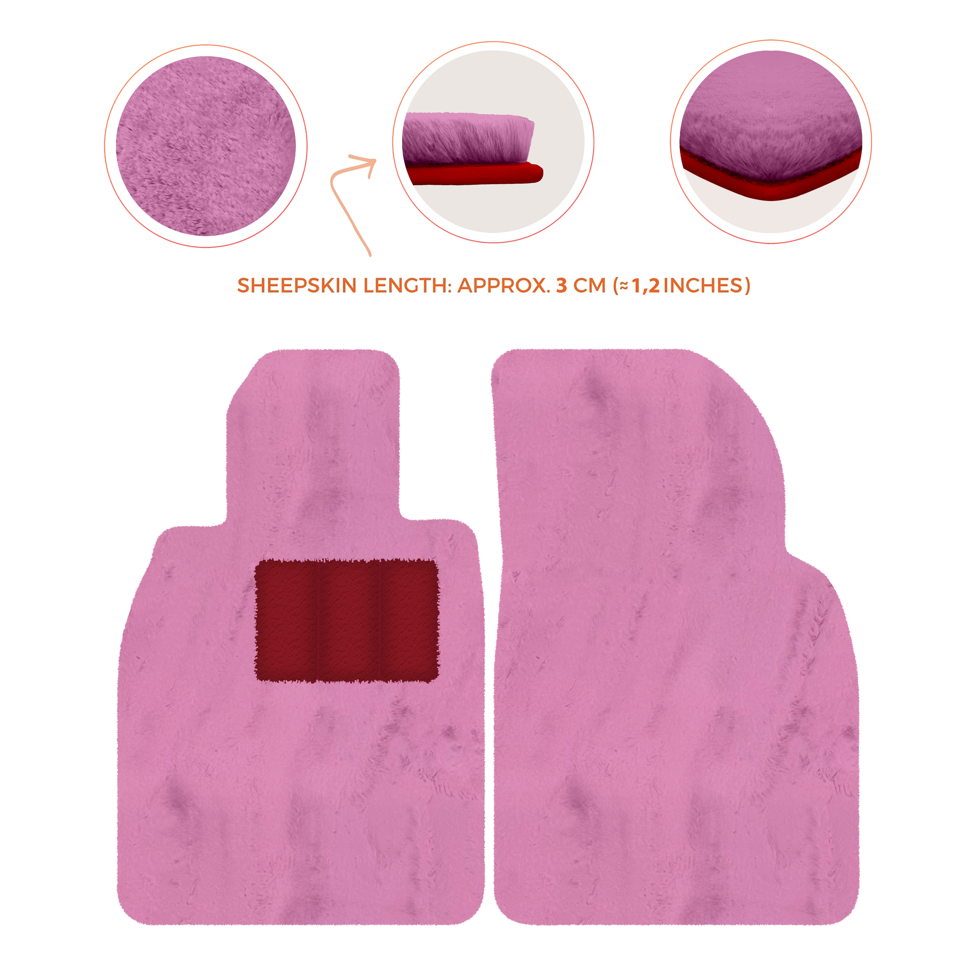 Premium Sheepskin Floor Mats for Porsche Cayenne (2018-2023)