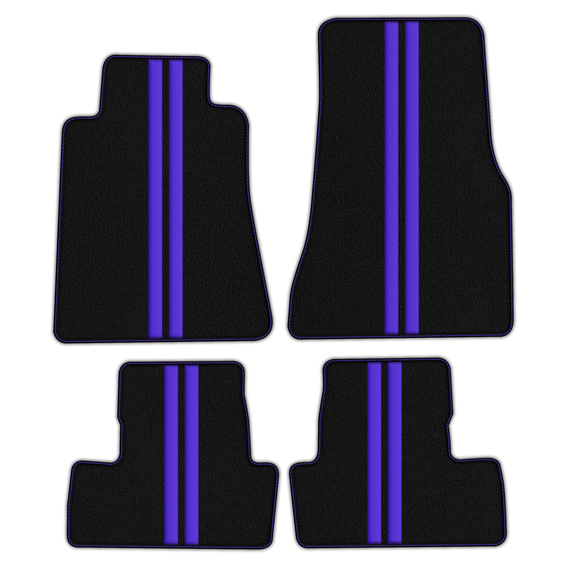 Premium Black Leather Line Floor Mats for Nissan GT-R (2009-2023)