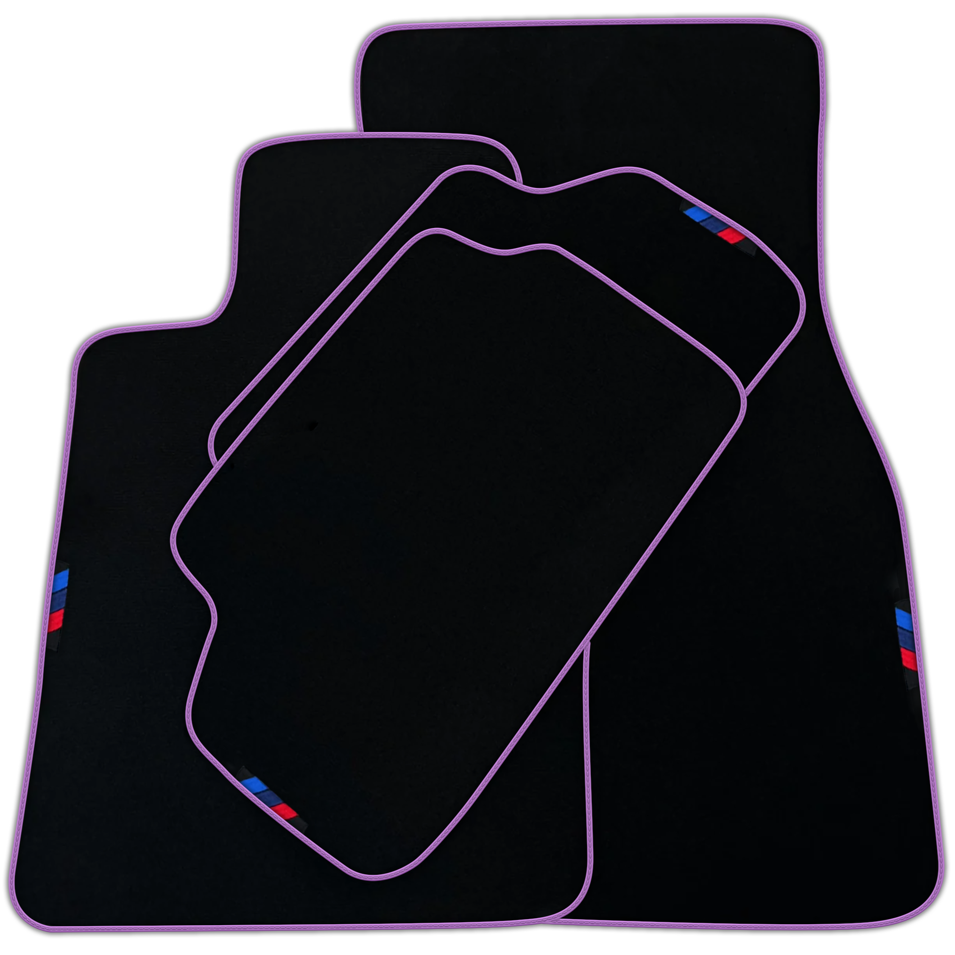 Black Floor Mats For BMW 1 Series F20 | Sky Blue Trim | Various Trim Colors