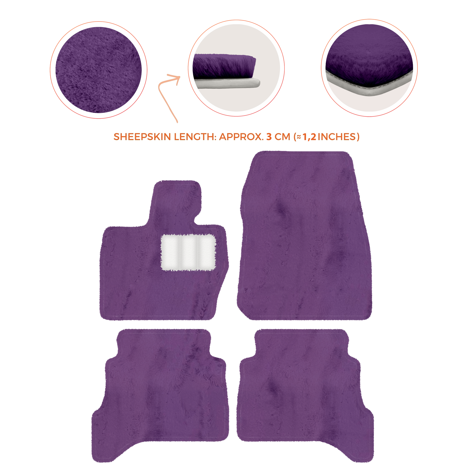 Premium Sheepskin Floor Mats for Range Rover Evoque (2015-2019)