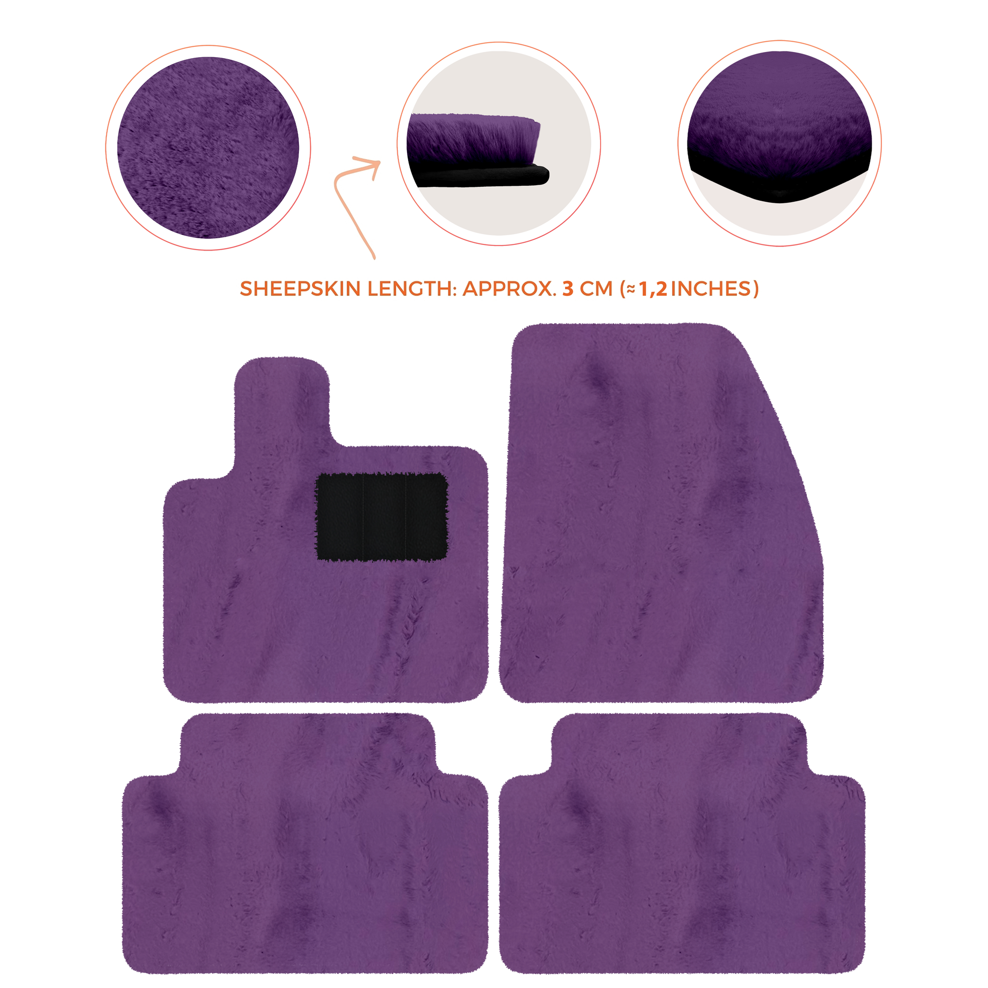 Premium Sheepskin Floor Mats for Range Rover Evoque (2016-2024)