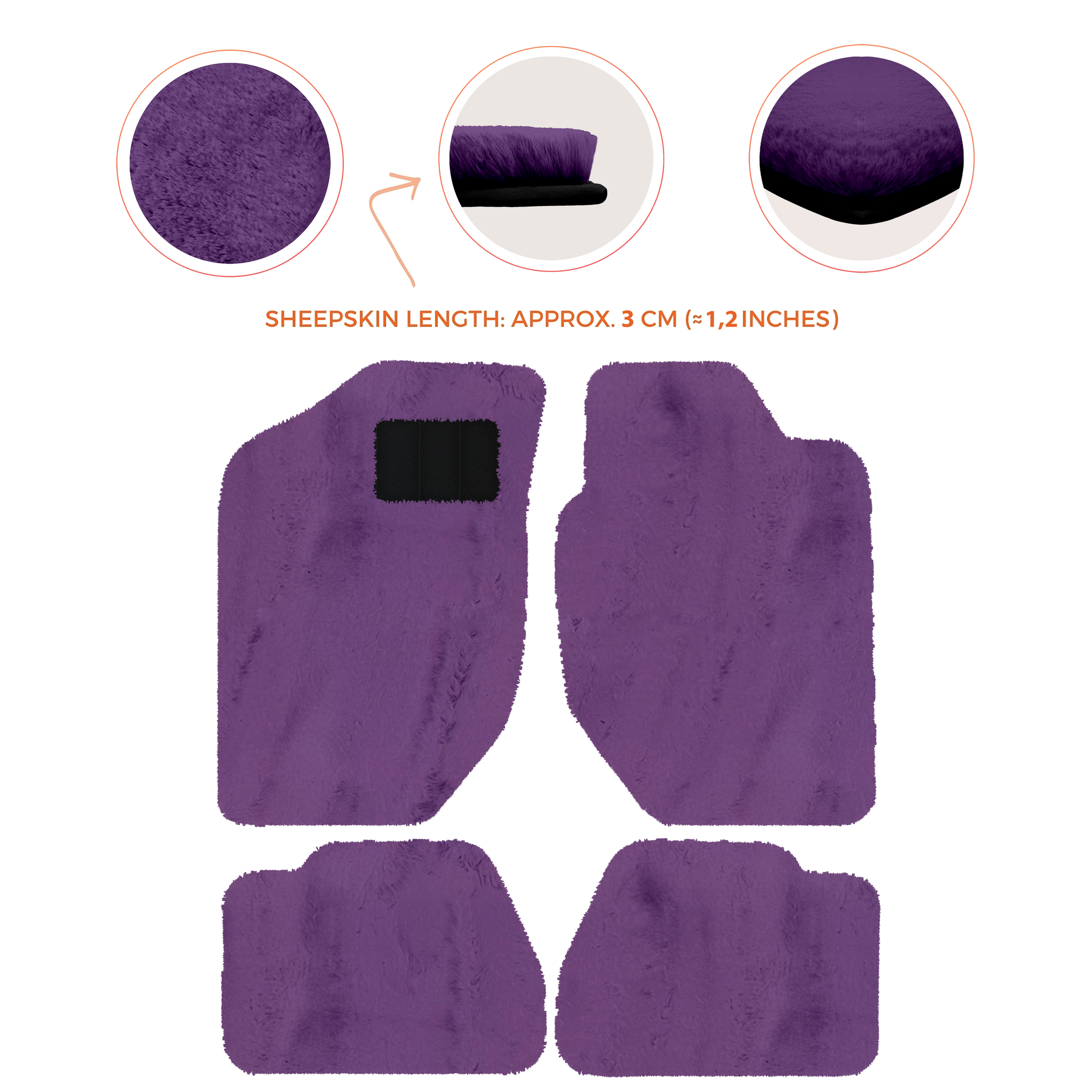 Luxury Sheepskin Floor Mats for Land Rover Discovery Sport (2015-2019)