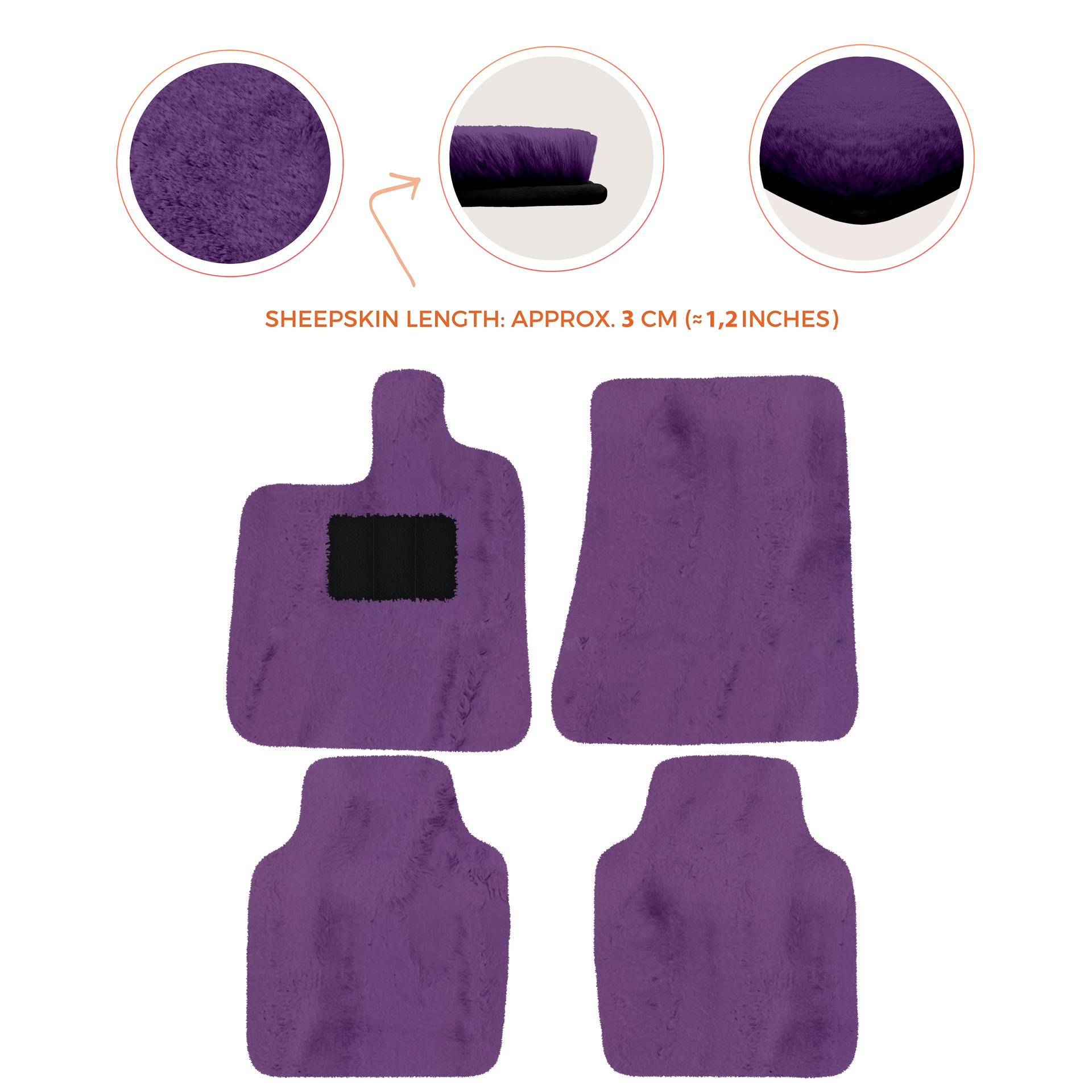 Premium Luxury Sheepskin Floor Mats for Ferrari Roma (2021-2024)