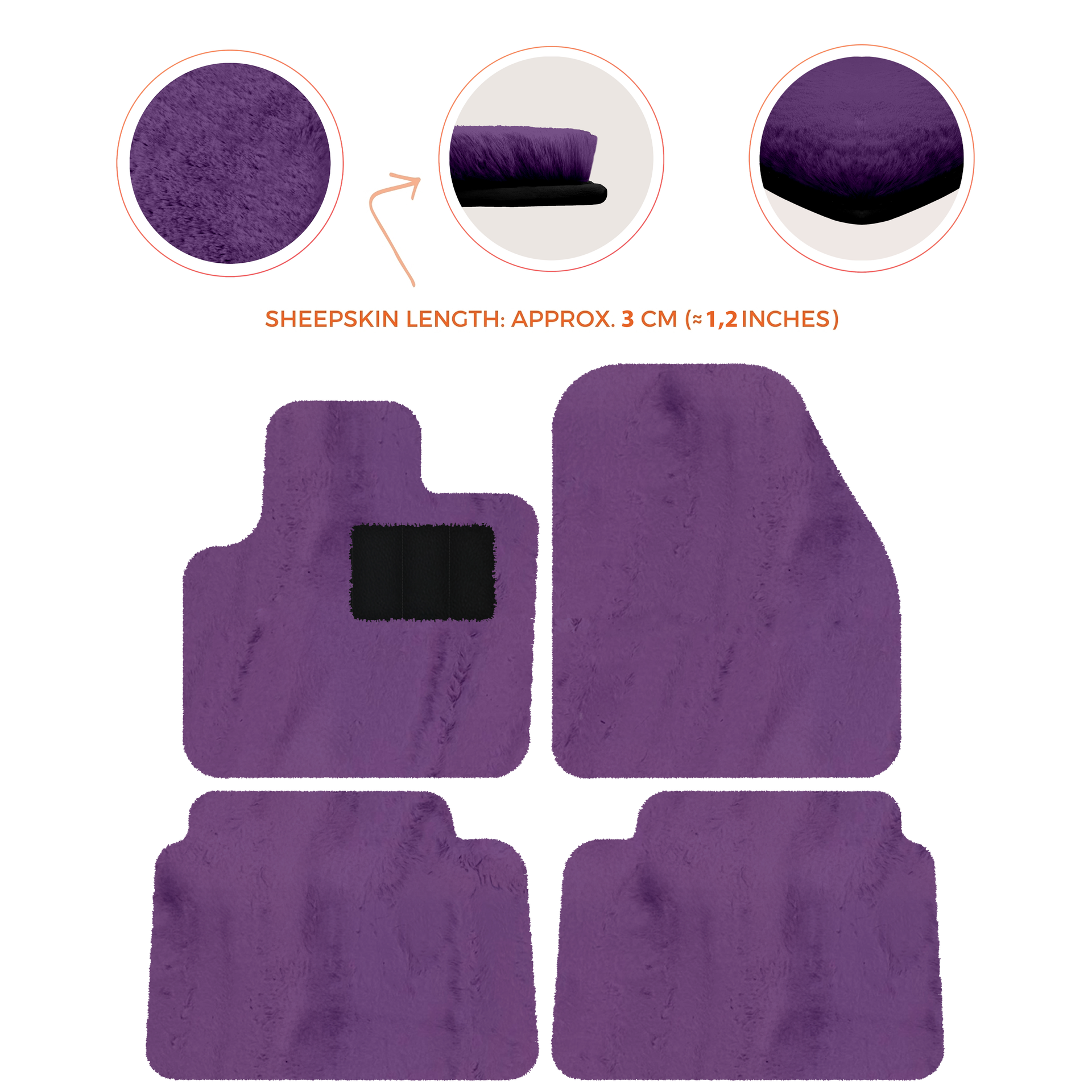 Luxury Sheepskin Floor Mats for Land Rover Discovery Sport (2015-2019)