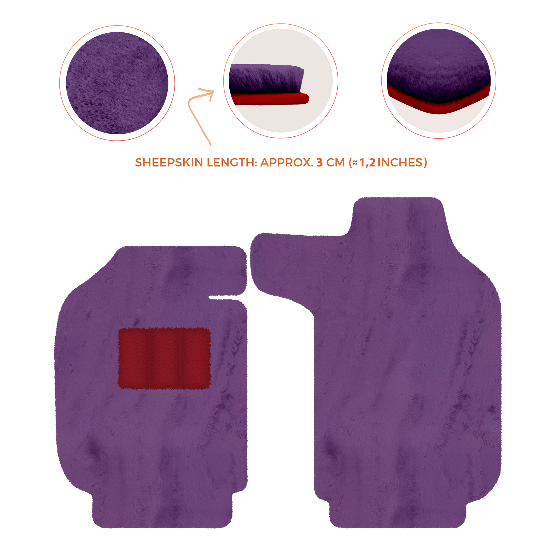 Luxury Sheepskin Floor Mats for Porsche 911 - 992 (2019-2026)