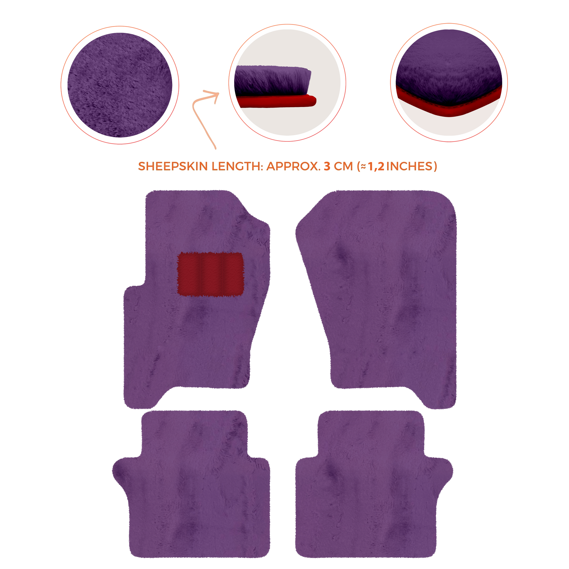 Luxury Sheepskin Floor Mats for Your Range Rover Sport 2005-2010