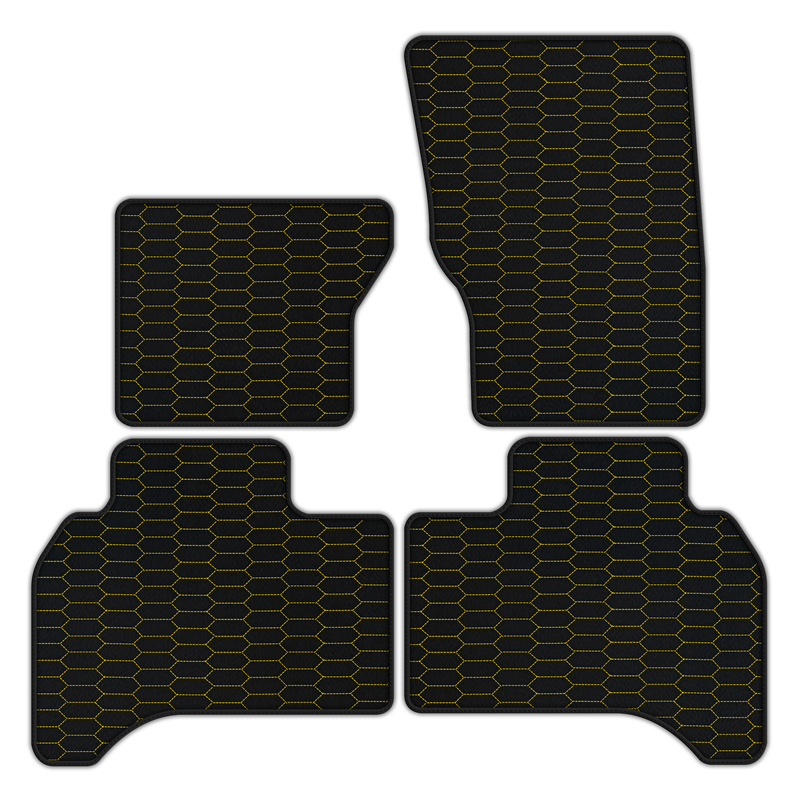 Customizable Leather Floor Mats with Raptor Hex Pattern for Range Rover (2012-2022) 4-5 Seater
