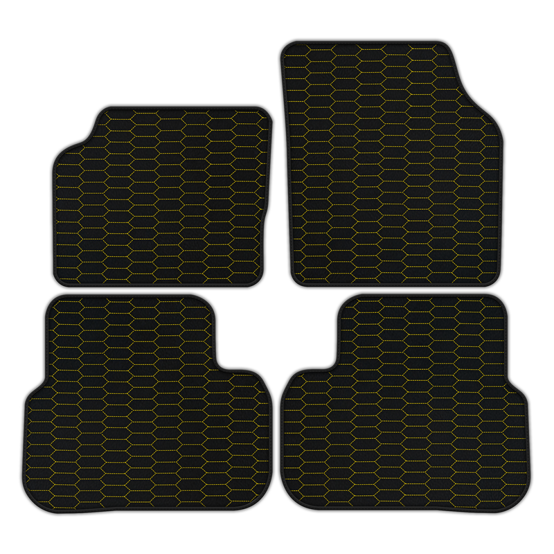 Anpassbare Lederfußmatten mit Raptor-Hex-Muster für Land Rover Discovery Sport (2015–2019)
