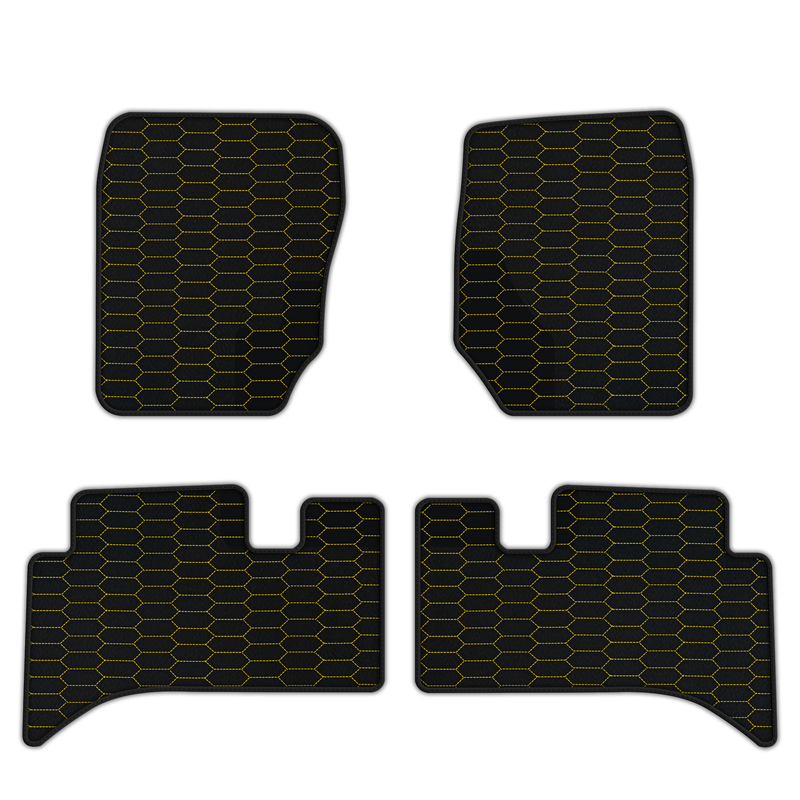 Customizable Leather Floor Mats with Raptor Hex Pattern for Range Rover (1994-2002)