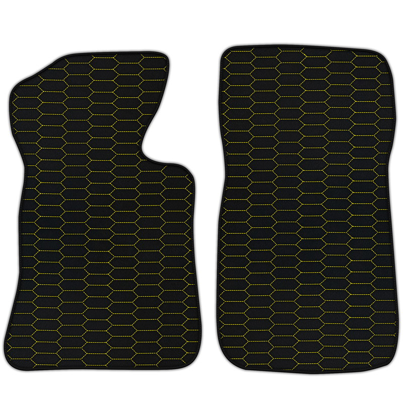 Customizable Leather Floor Mats with Raptor Hex Pattern for Chevrolet Corvette C2 (1963-1967)