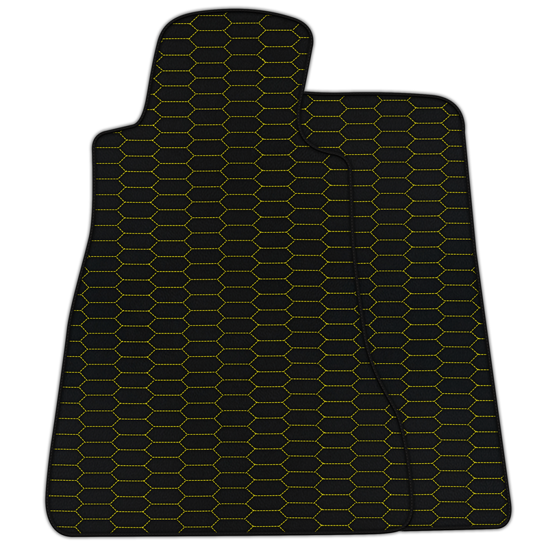 Customizable Leather Floor Mats with Raptor Hex Pattern for Chevrolet Corvette C6 (2005-2013)