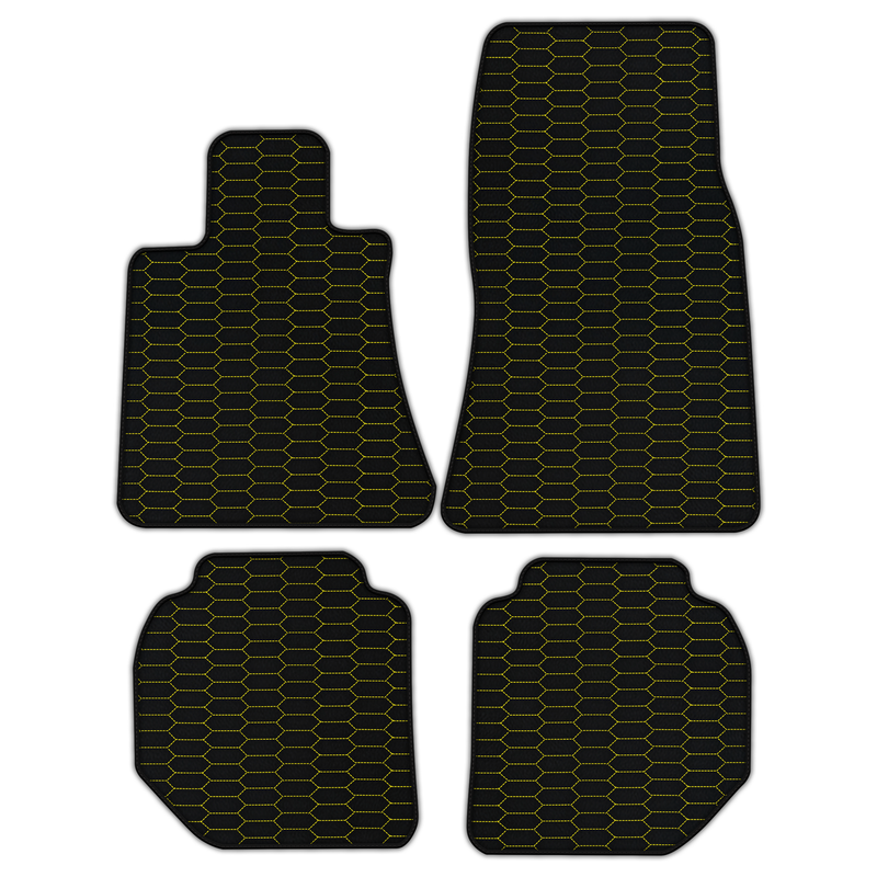Tapis de voiture en cuir personnalisable avec motif hexagonal Raptor pour Rolls Royce Ghost Series II (2021-2024)
