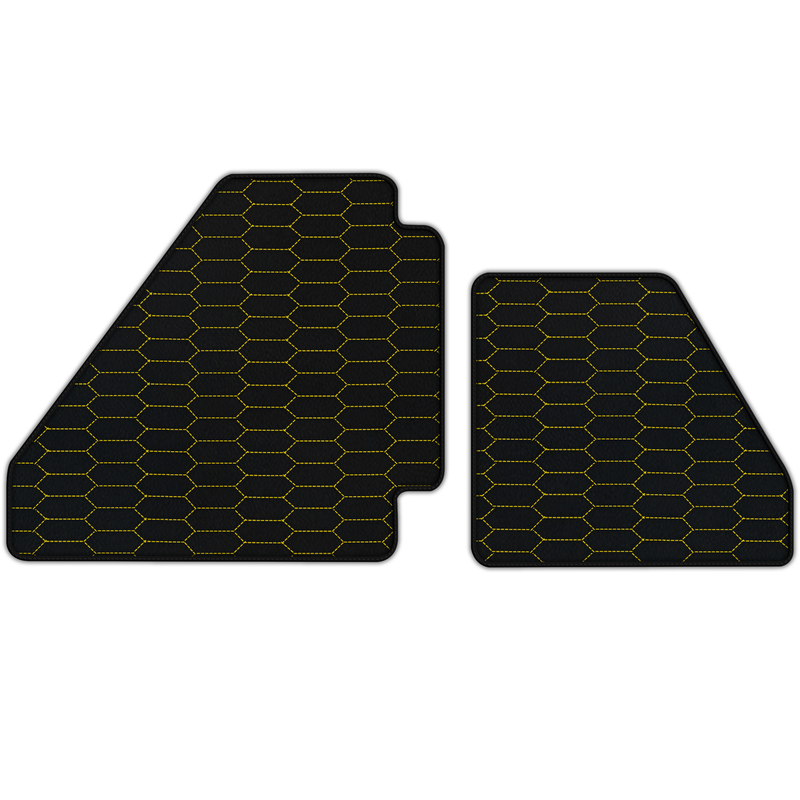Customizable Leather Floor Mats with Raptor Hex Pattern for Ferrari F40 (1987-1996)