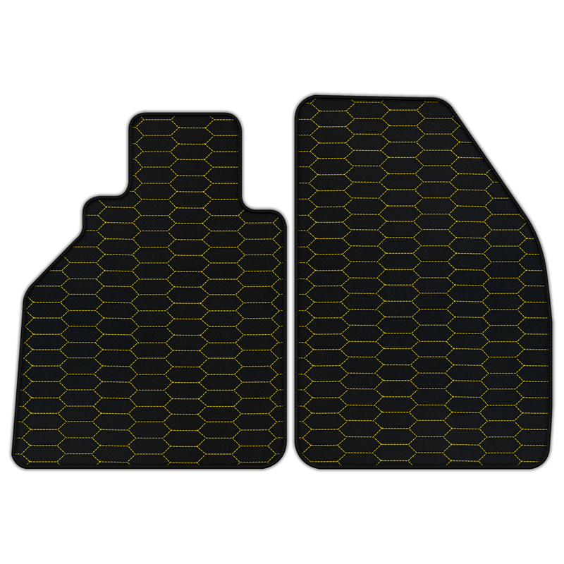 Customizable Leather Floor Mats with Raptor Hex Pattern for Porsche 986 Boxster (1996-2004)
