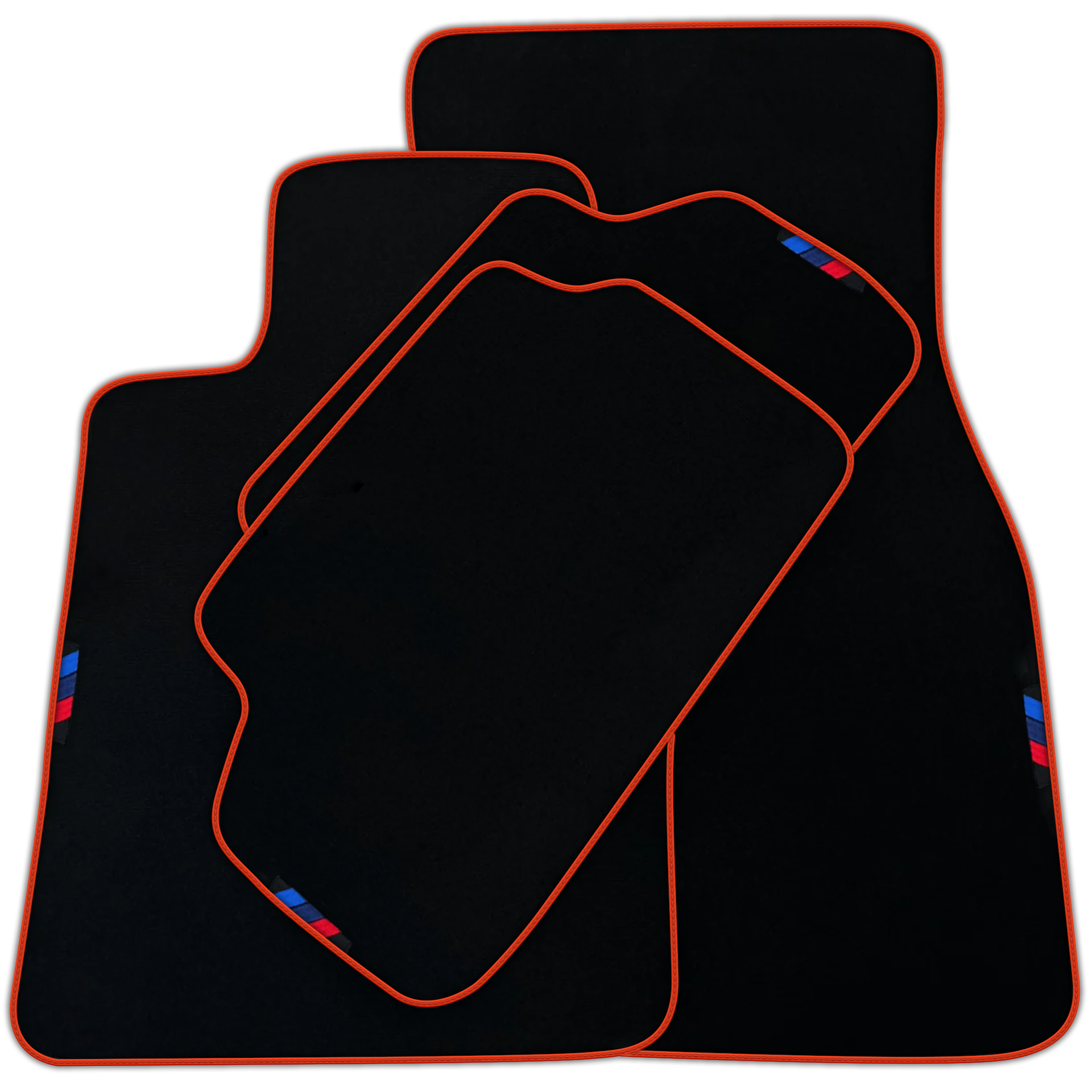 Black Floor Mats For BMW M8 Series Convertible F91 | Red Trim AutoWin Brand | Various Trim Colors