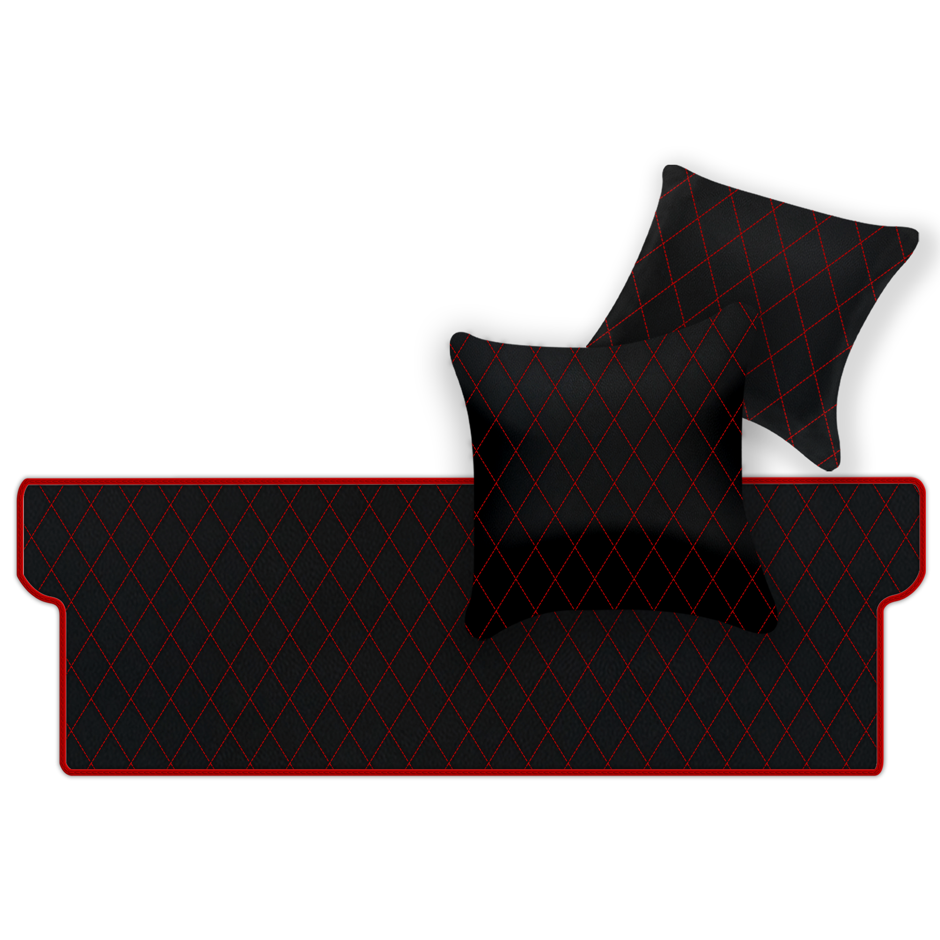 Premium Black Leather Floor Mats for Ferrari Testarossa (1984-1996)