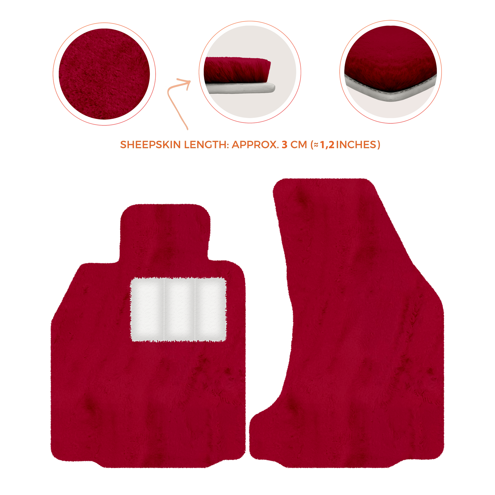 Premium Sheepskin Floor Mats for Porsche 718 Boxster (2016-2023)