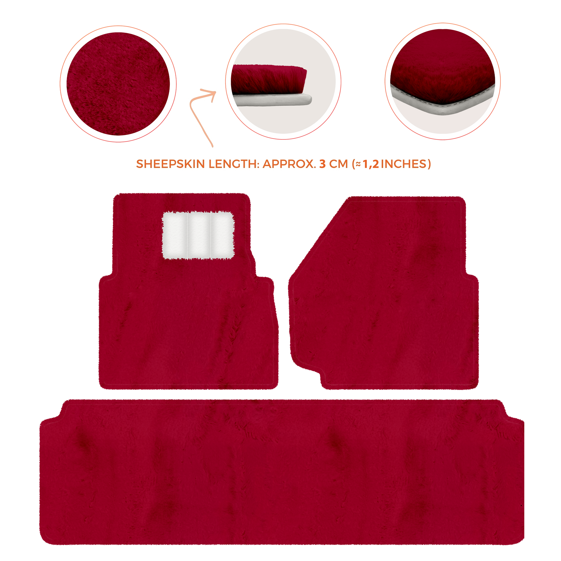 Luxurious Premium Sheepskin Floor Mats for Range Rover (2012-2022)