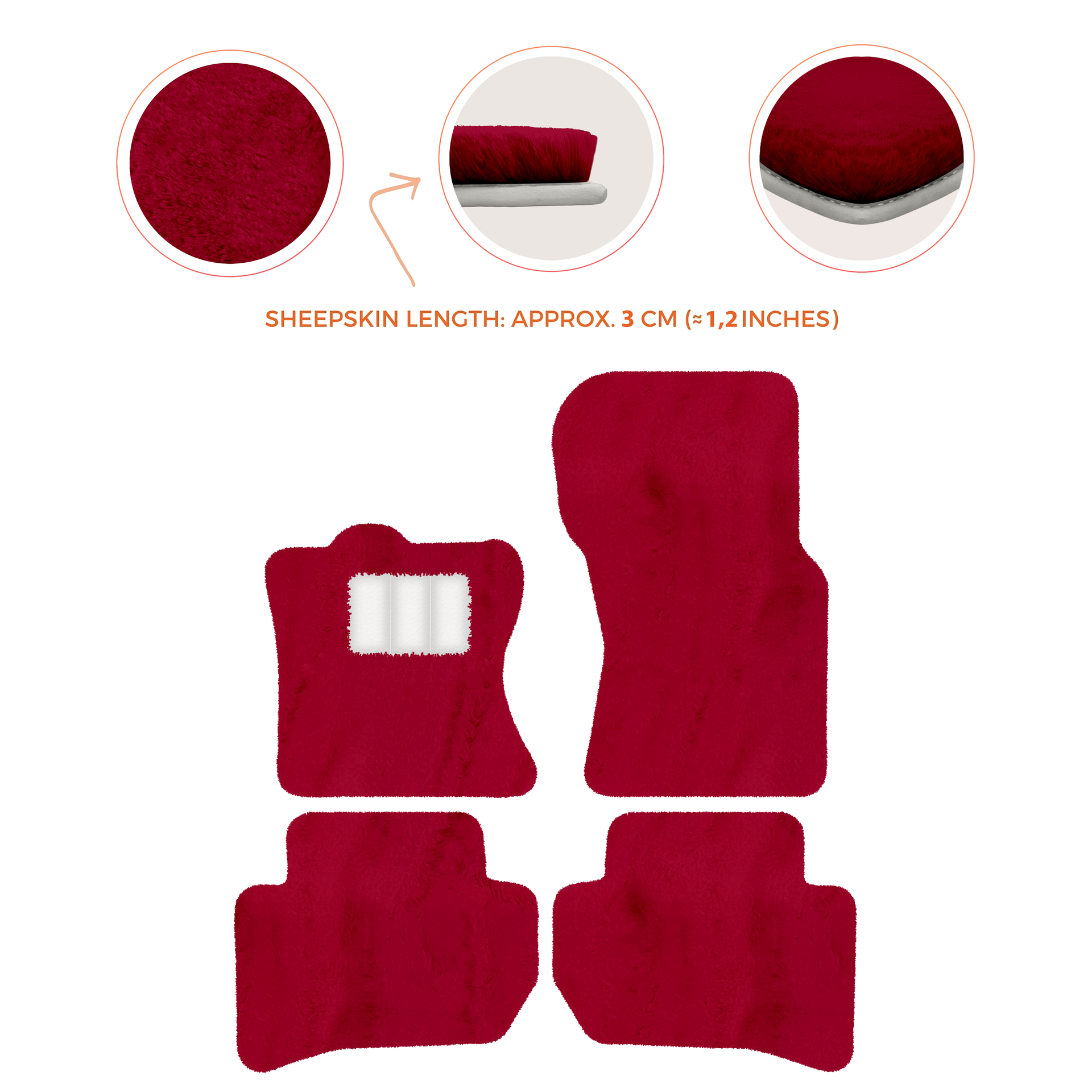 Premium Sheepskin Floor Mats for 2010-2013 Range Rover Sport