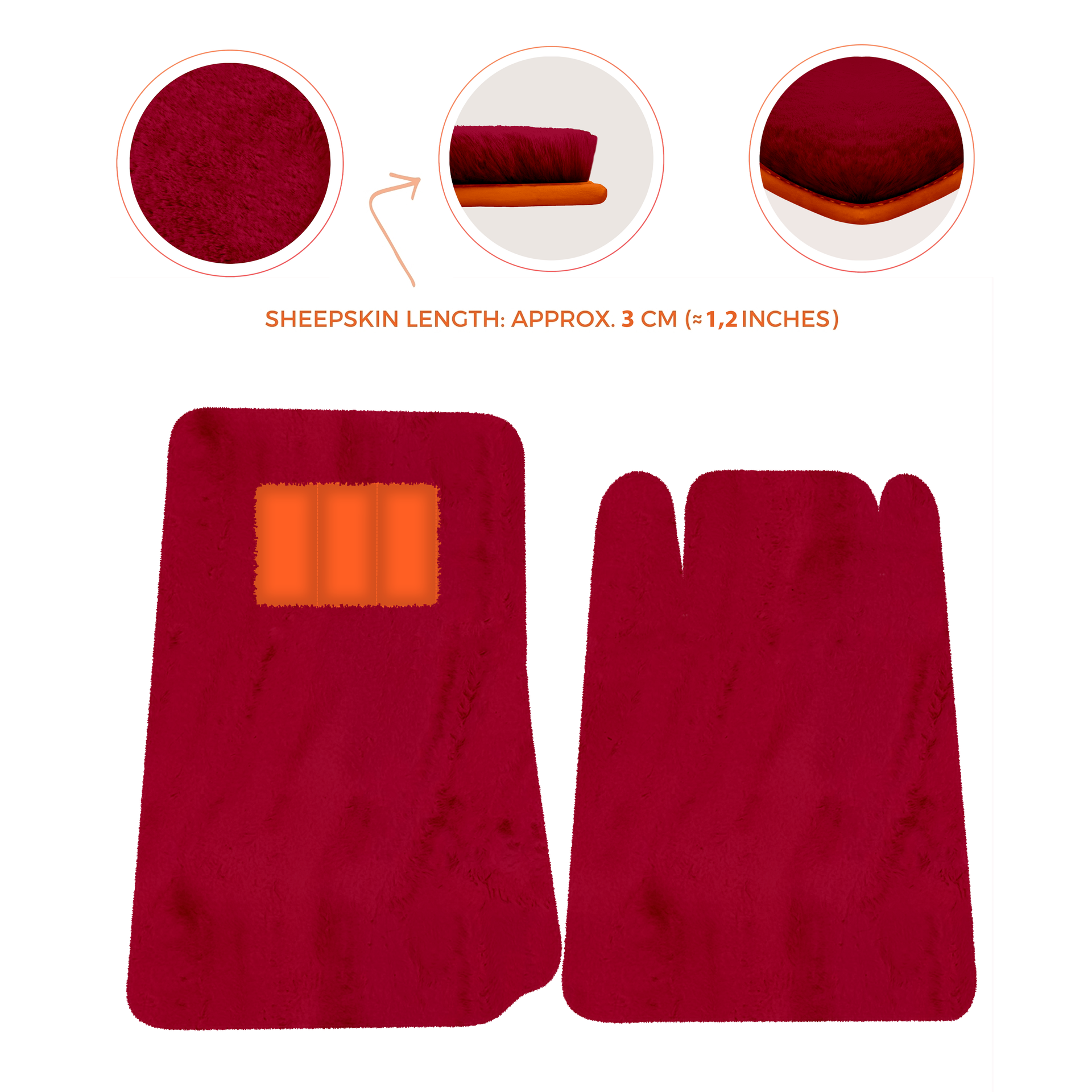 Lamborghini Jalpa Sheepskin Floor Mats (1981-1988) - Premium Luxury