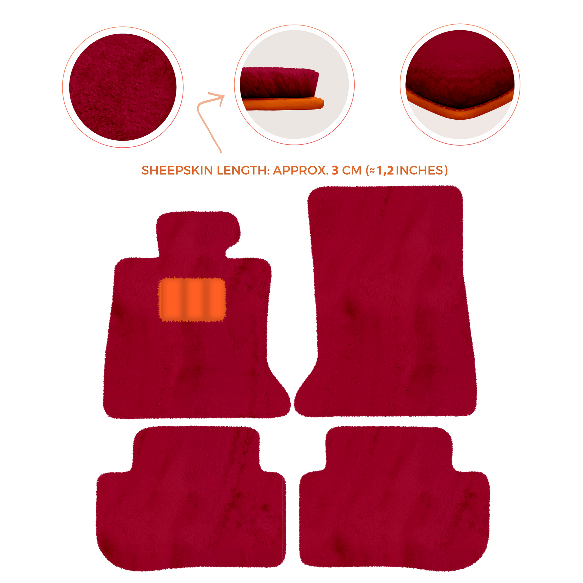 Premium Sheepskin Floor Mats for Rolls-Royce RR2 Dawn (2015-2023)