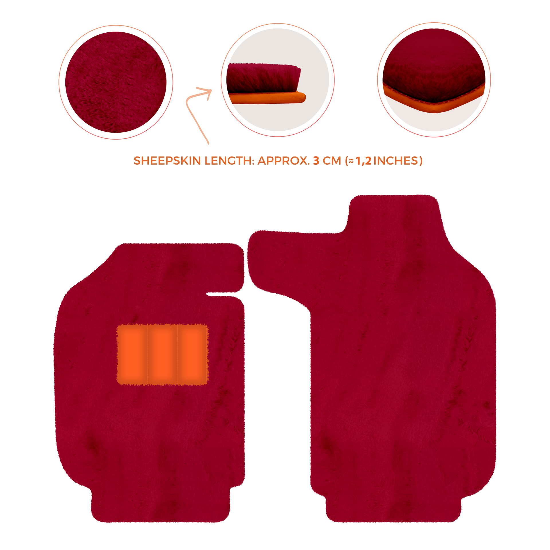 Luxury Sheepskin Floor Mats for Porsche 911 - 992 (2019-2026)