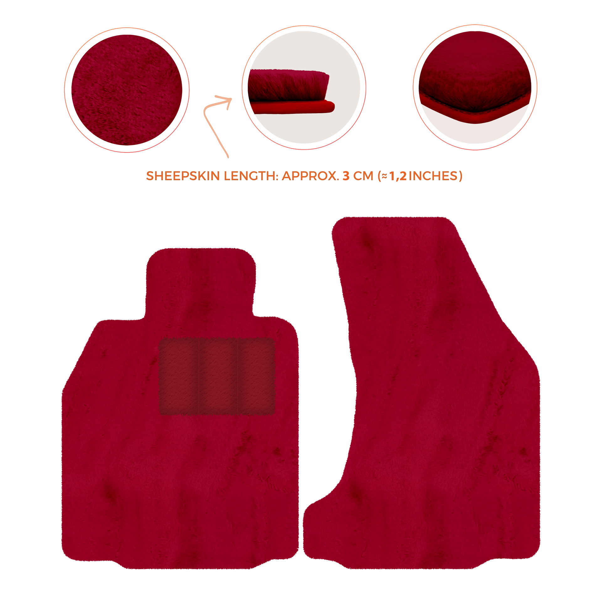 Premium Sheepskin Floor Mats for Porsche 718 Boxster (2016-2023)